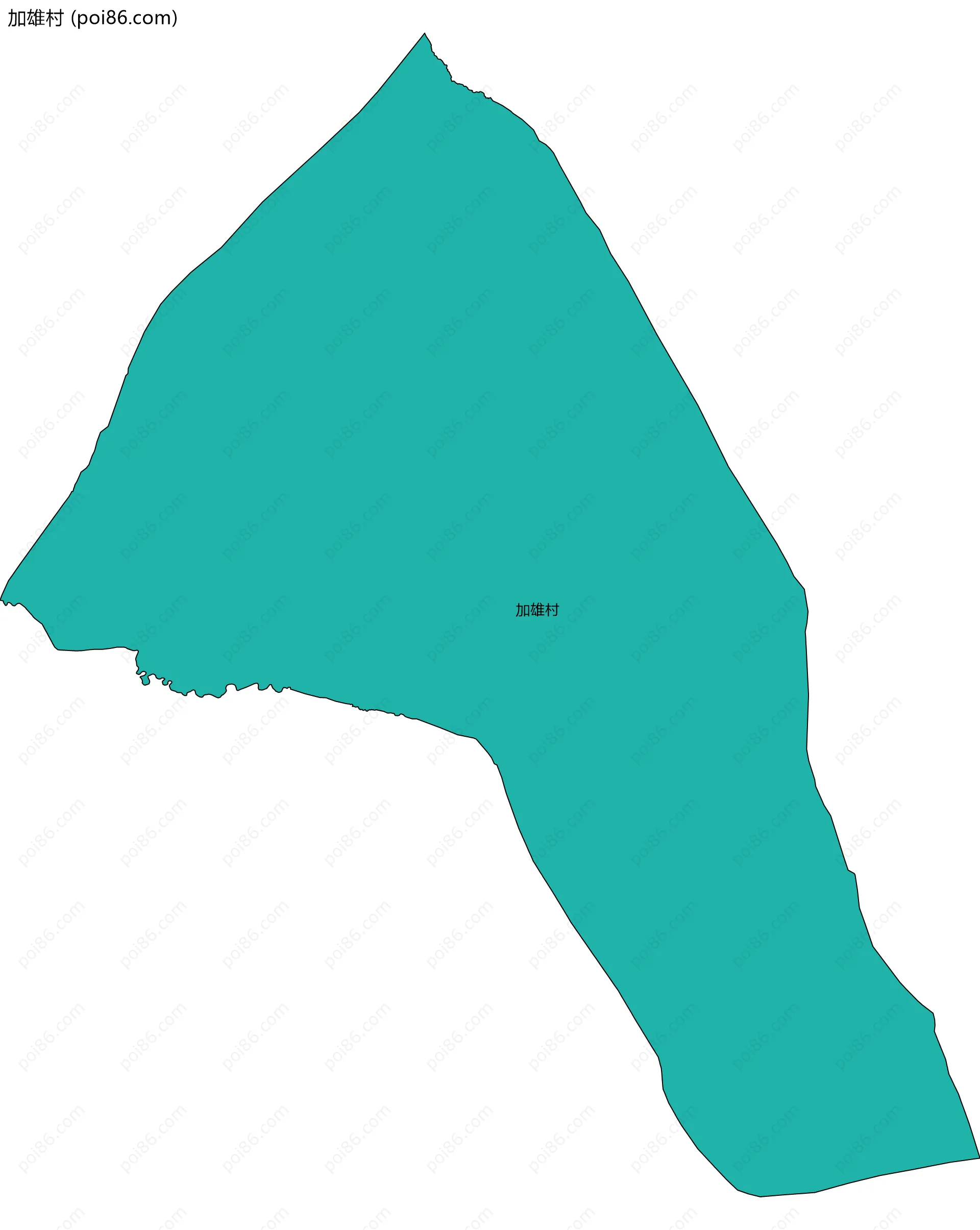 加雄村边界地图