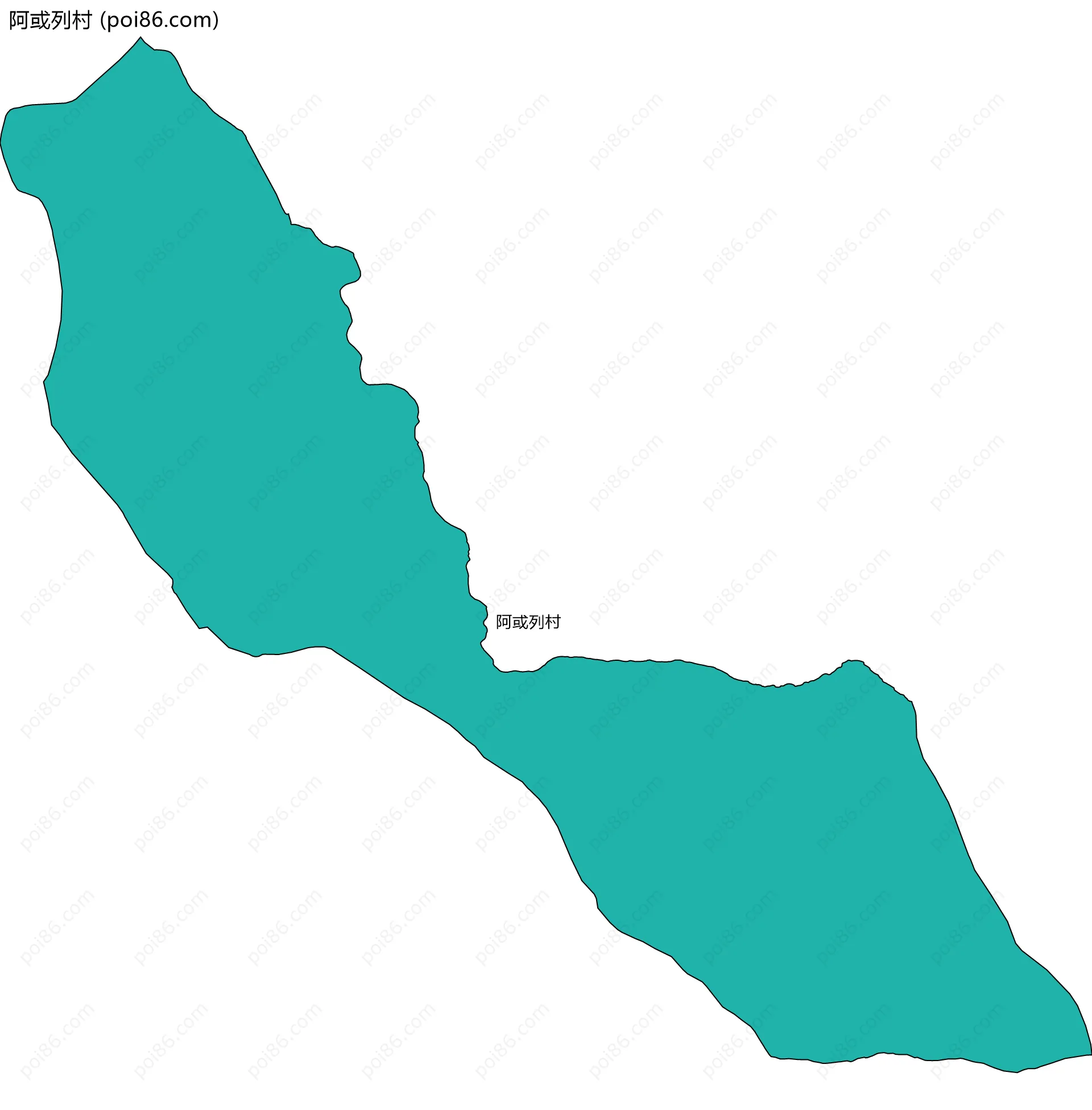 阿或列村边界地图