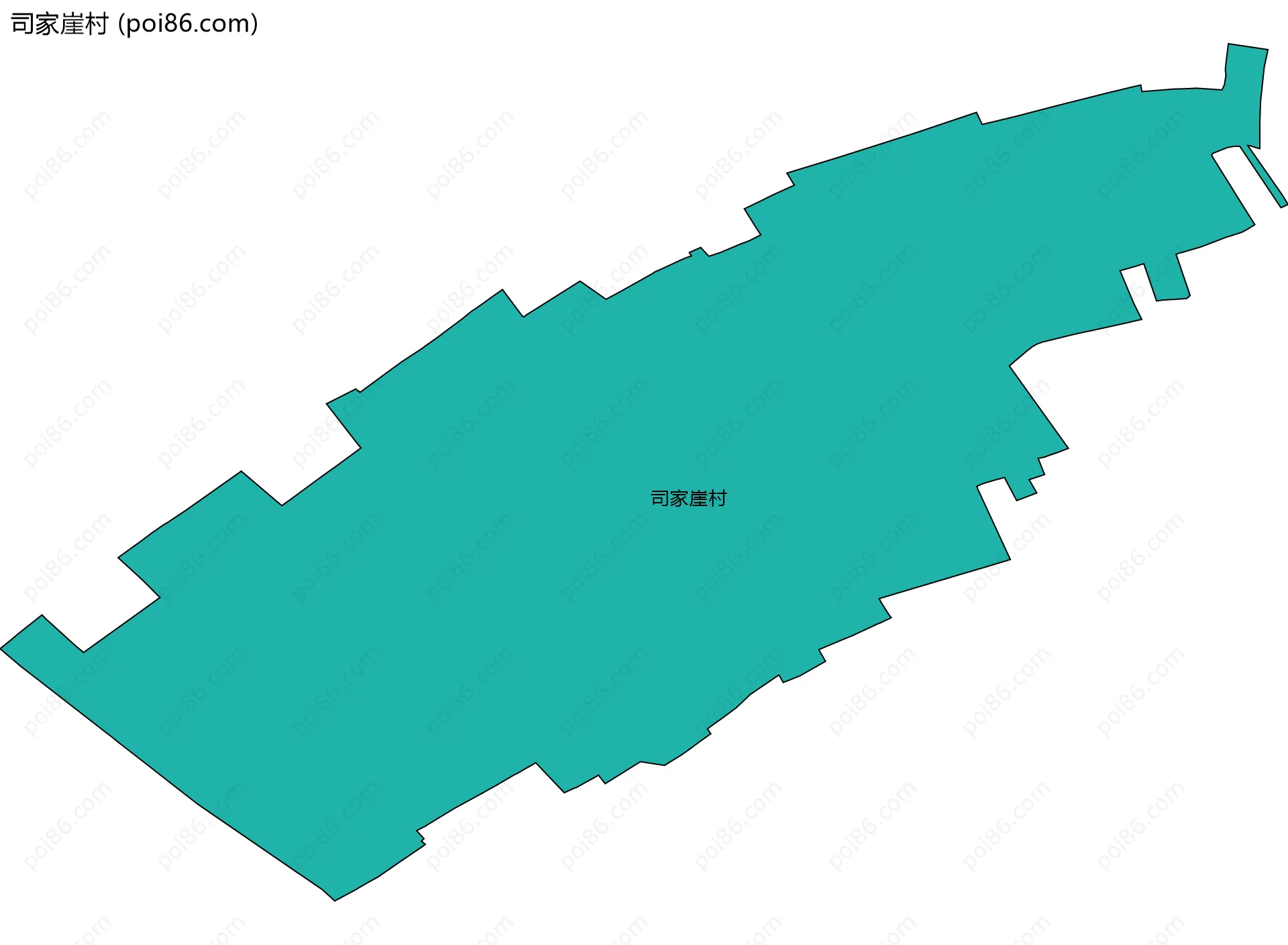 司家崖村边界地图