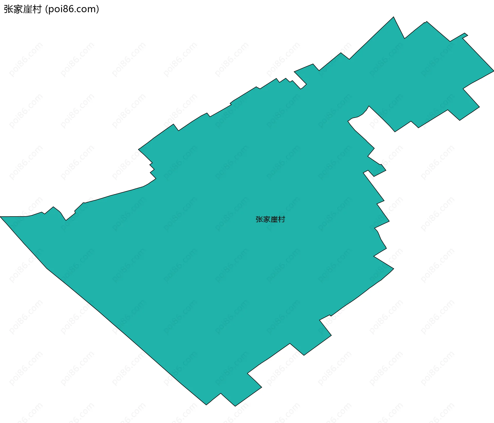 张家崖村边界地图