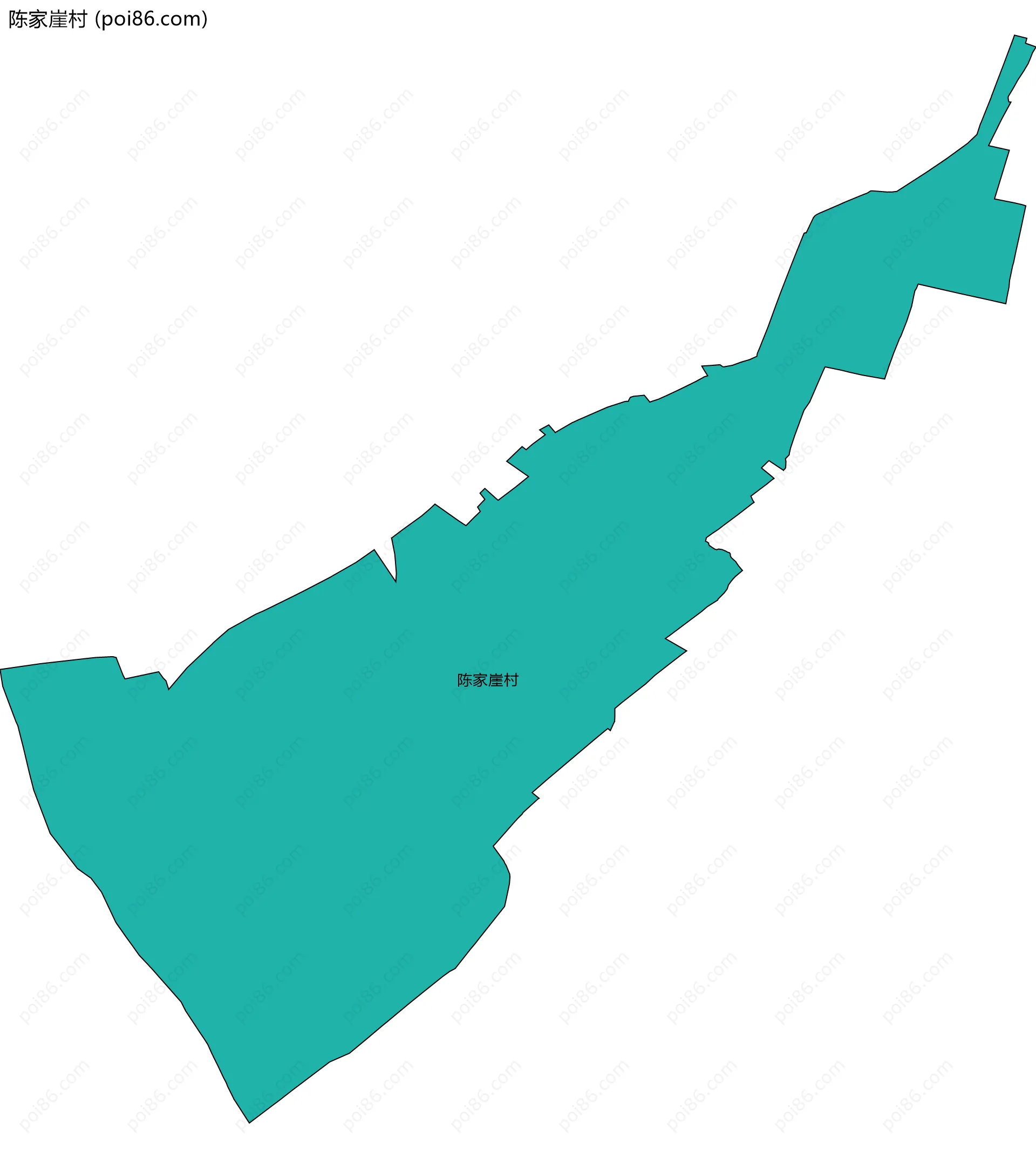 陈家崖村边界地图