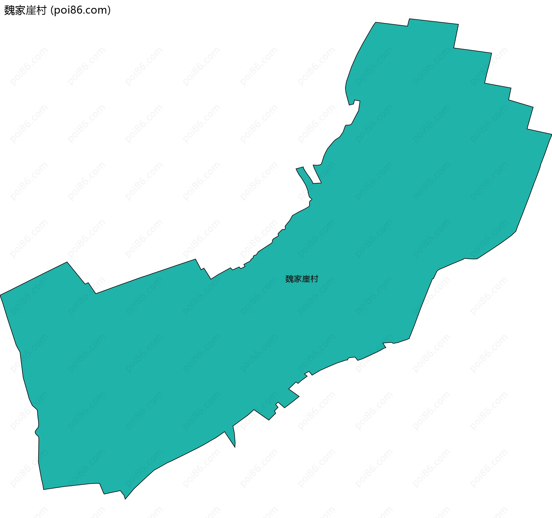 魏家崖村边界地图