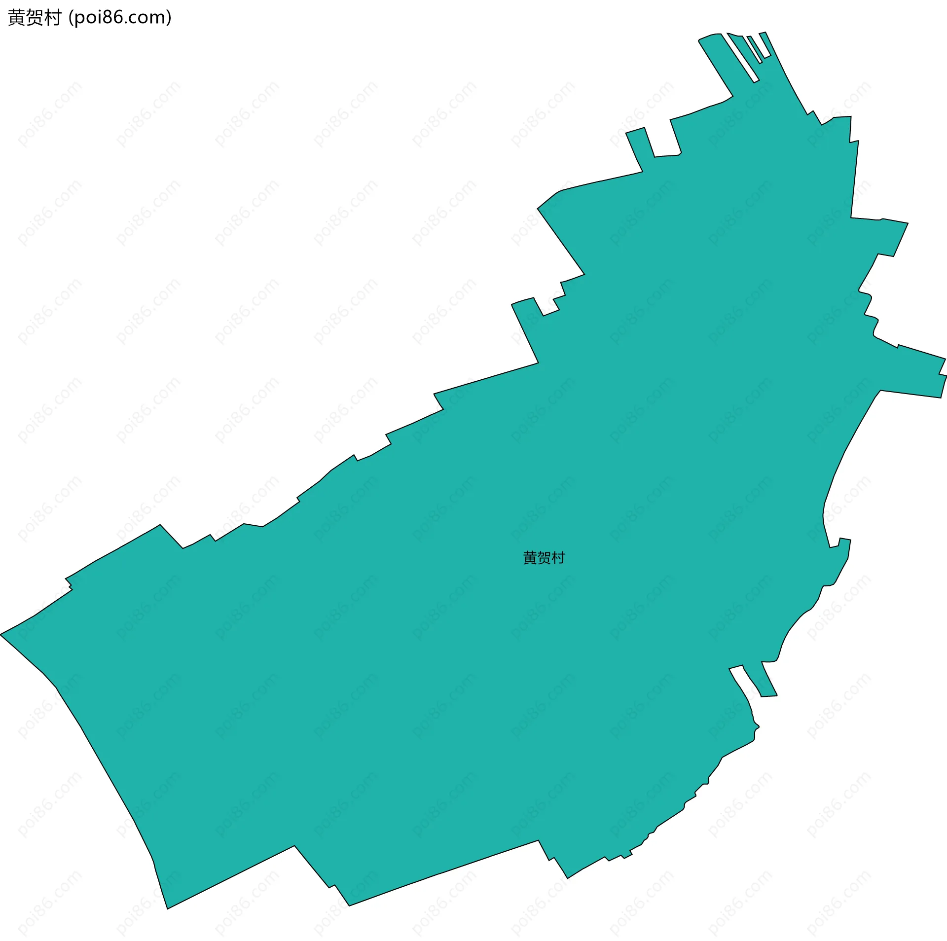 黄贺村边界地图