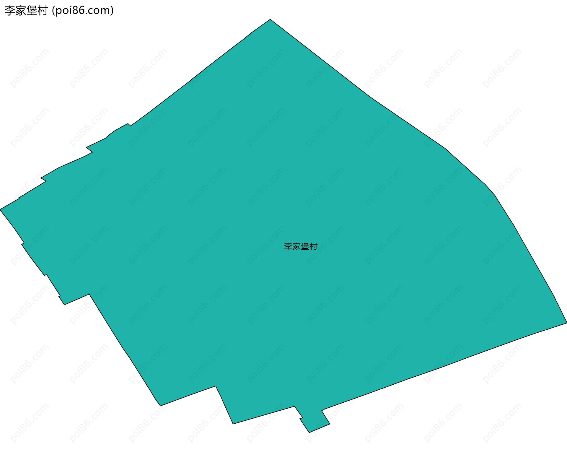 李家堡村边界地图