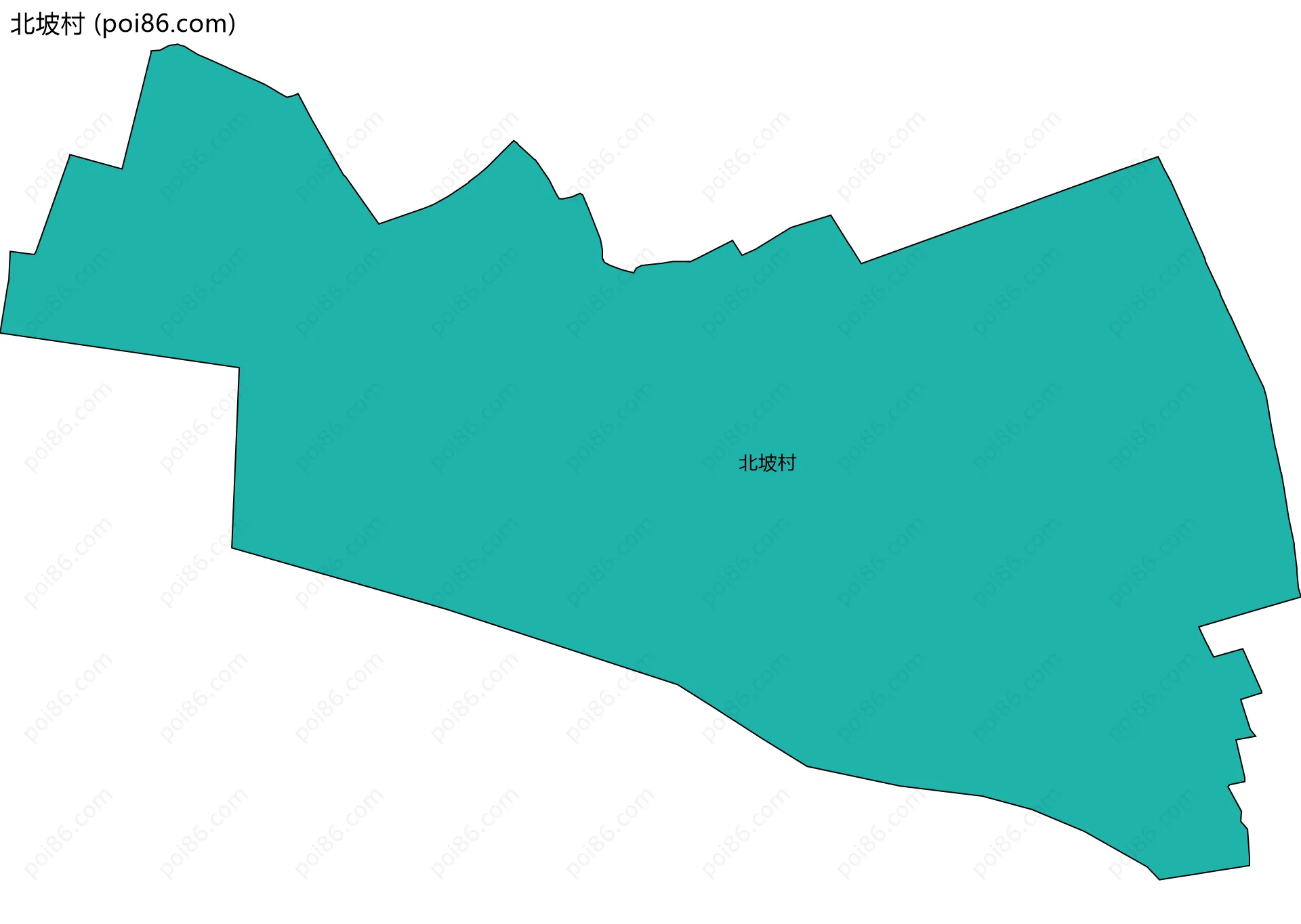 北坡村边界地图