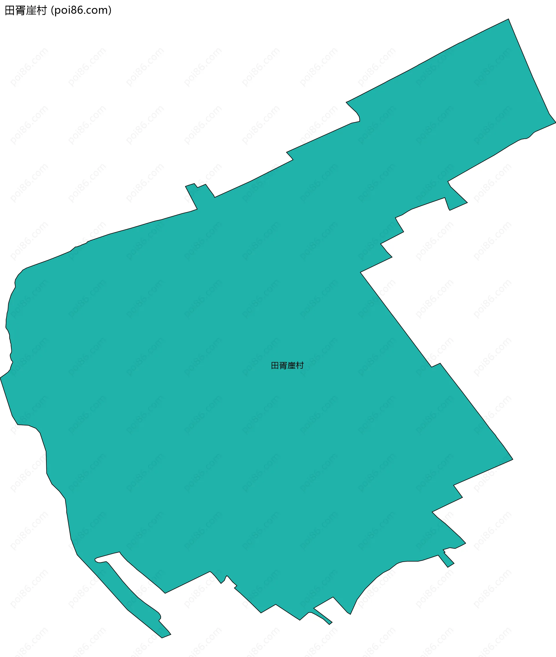 田胥崖村边界地图