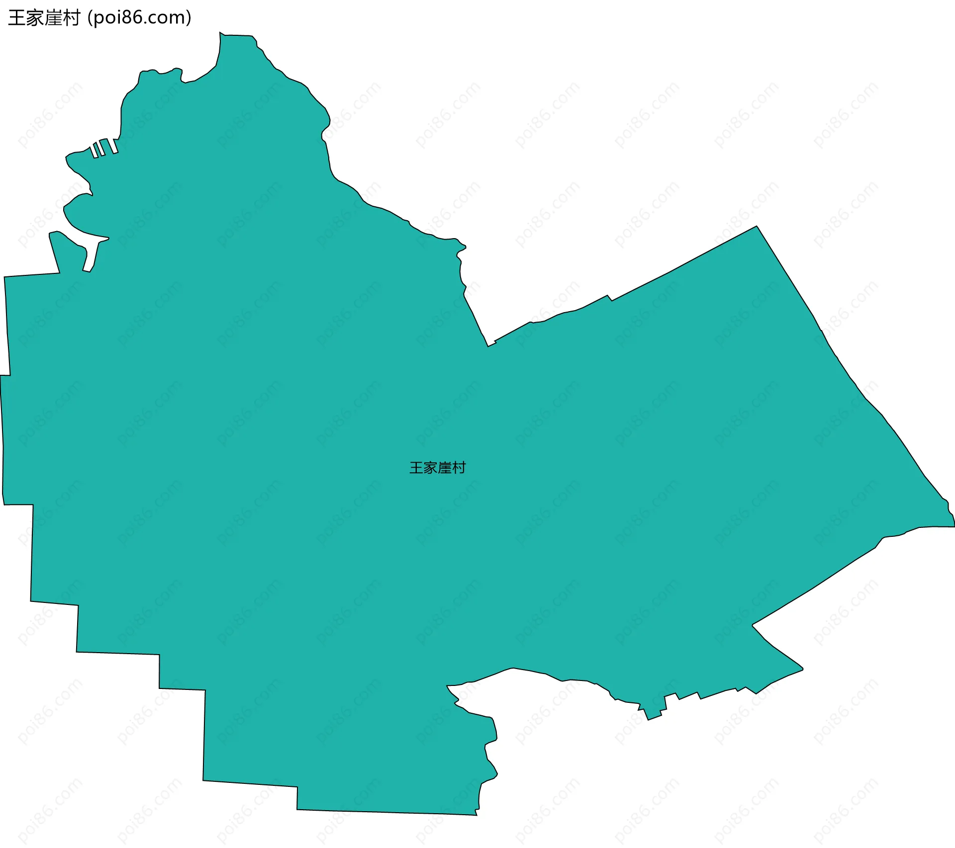 王家崖村边界地图