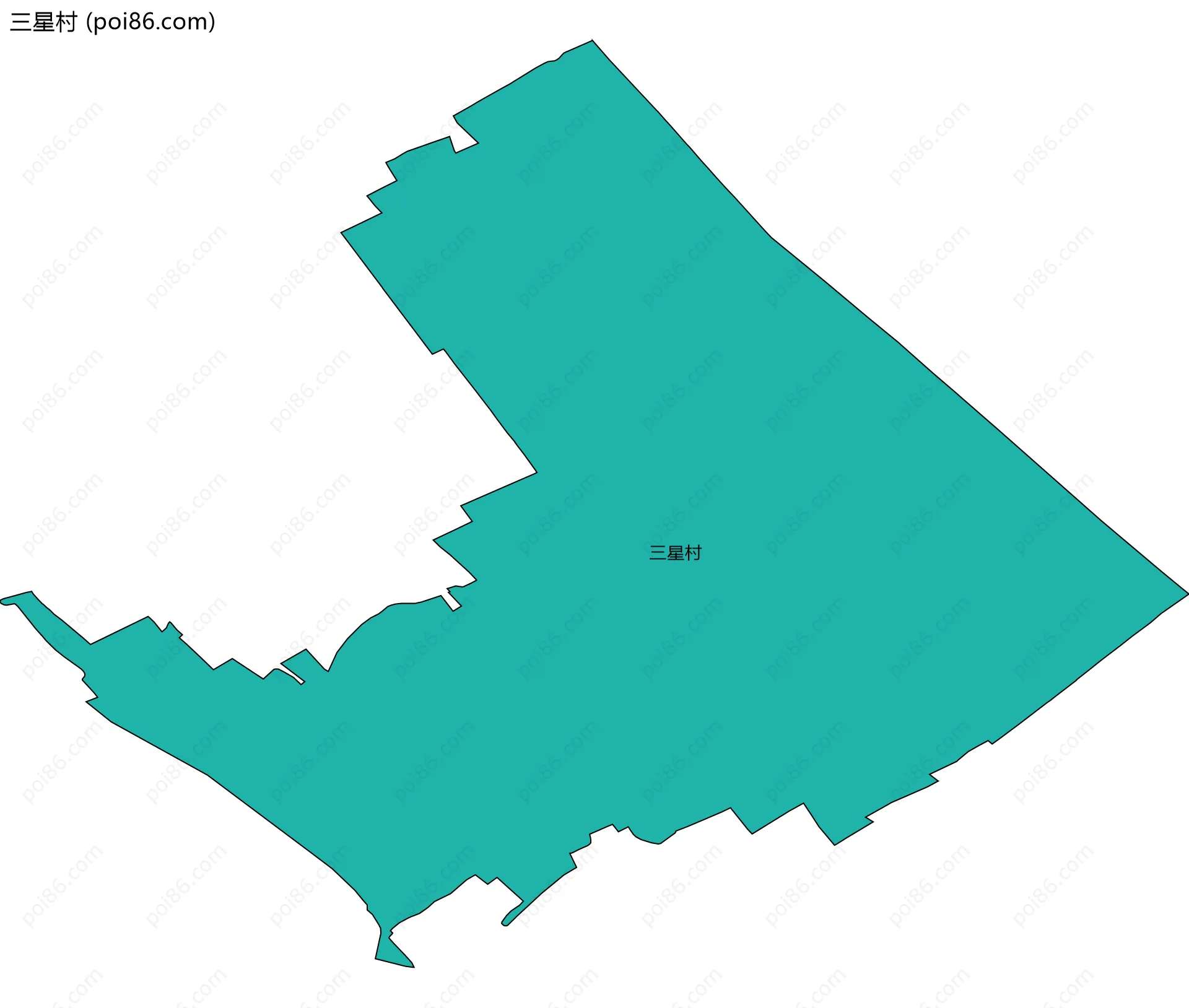三星村边界地图