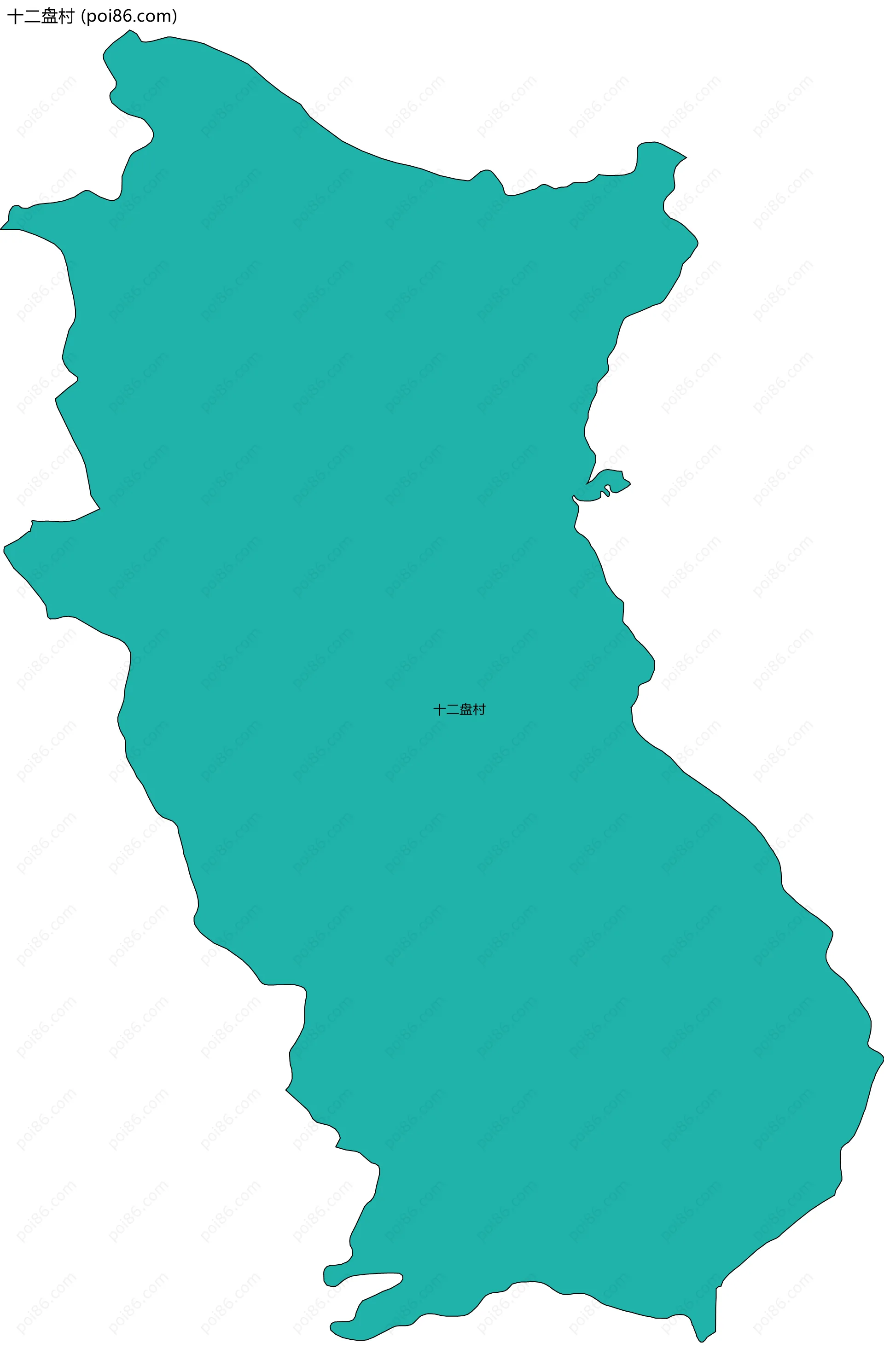 十二盘村边界地图