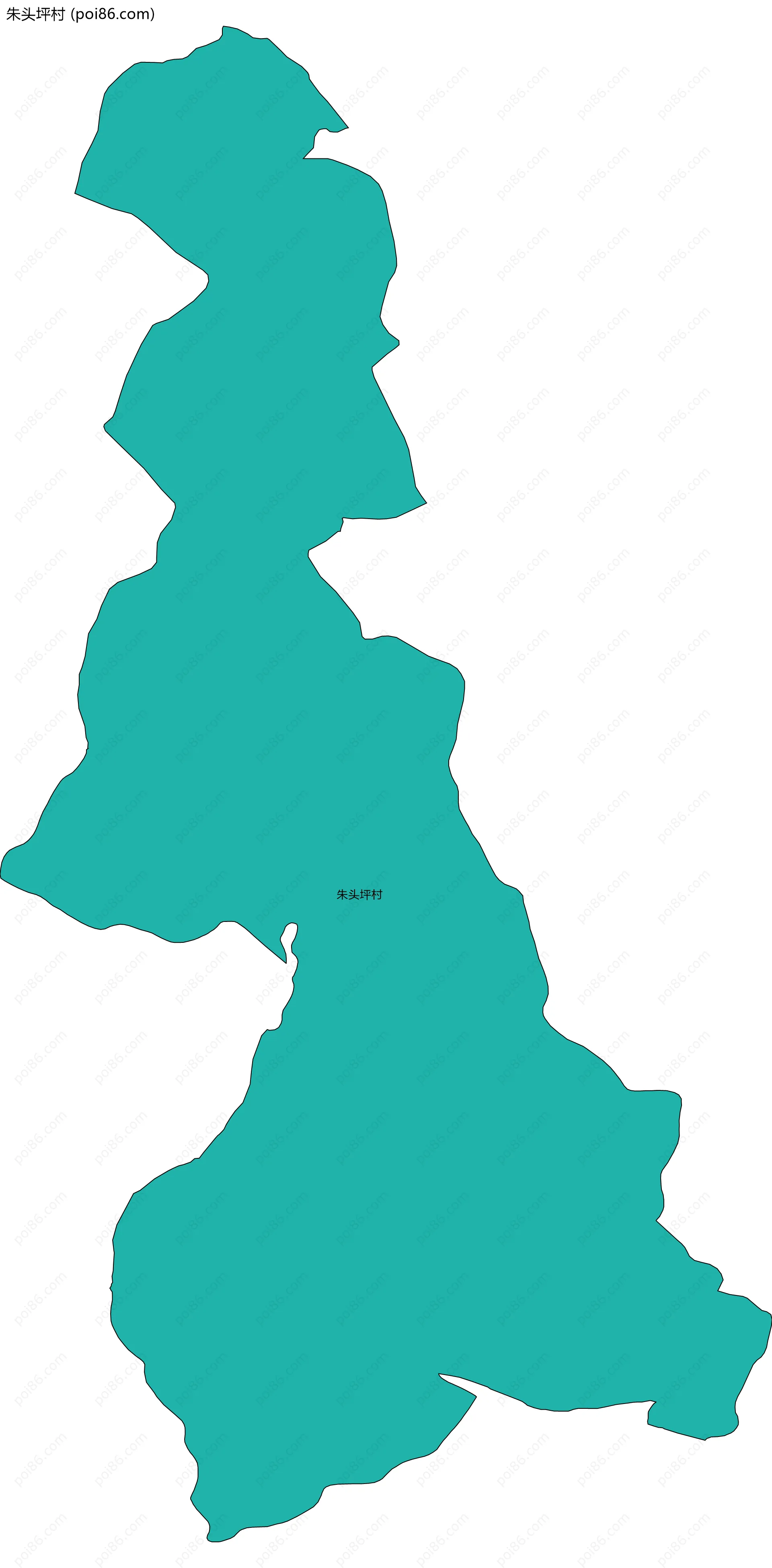 朱头坪村边界地图