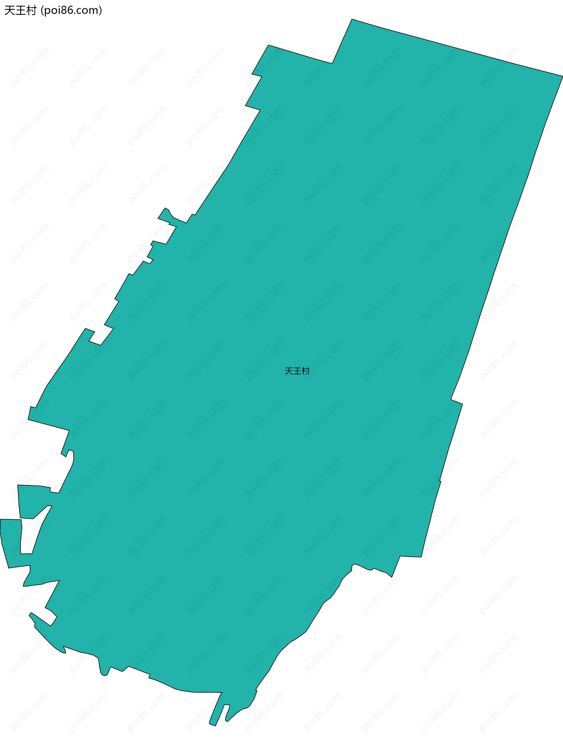 天王村边界地图