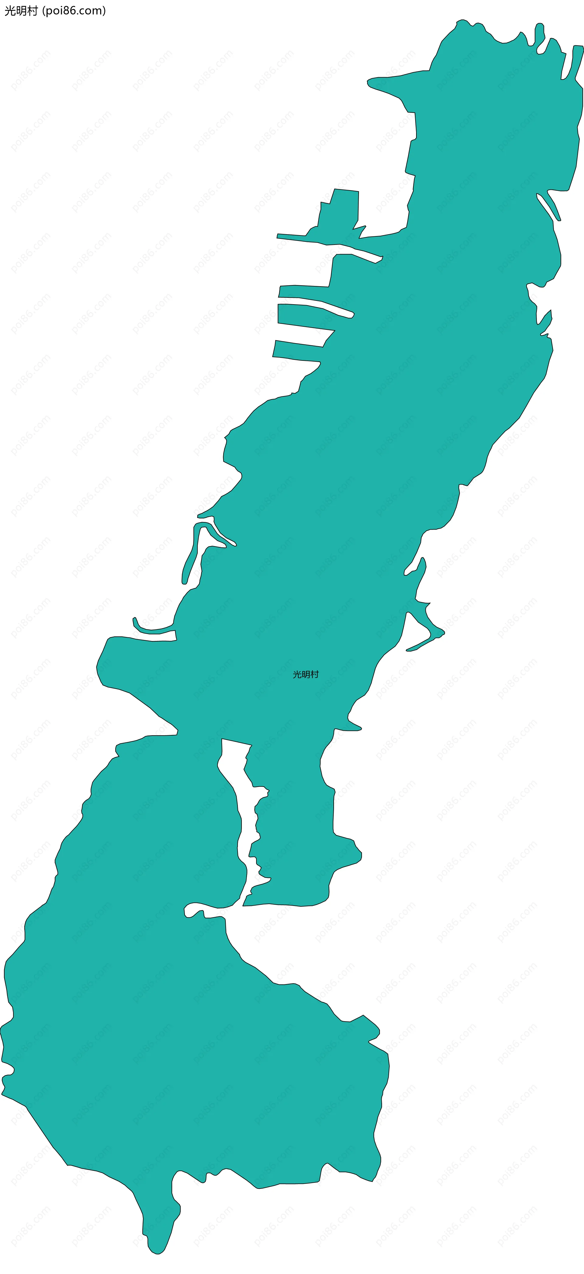 光明村边界地图