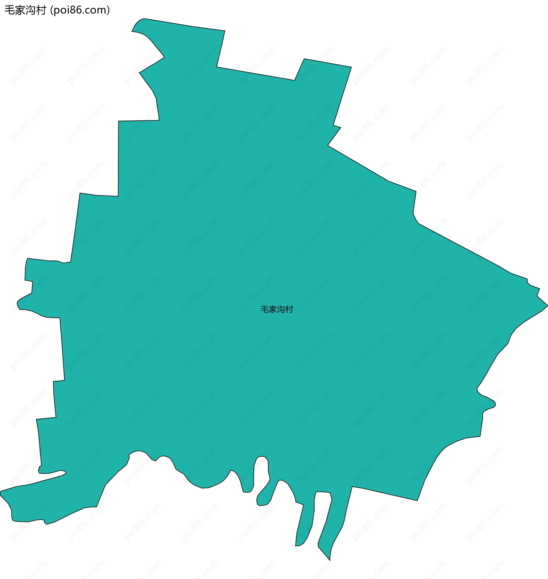 毛家沟村边界地图