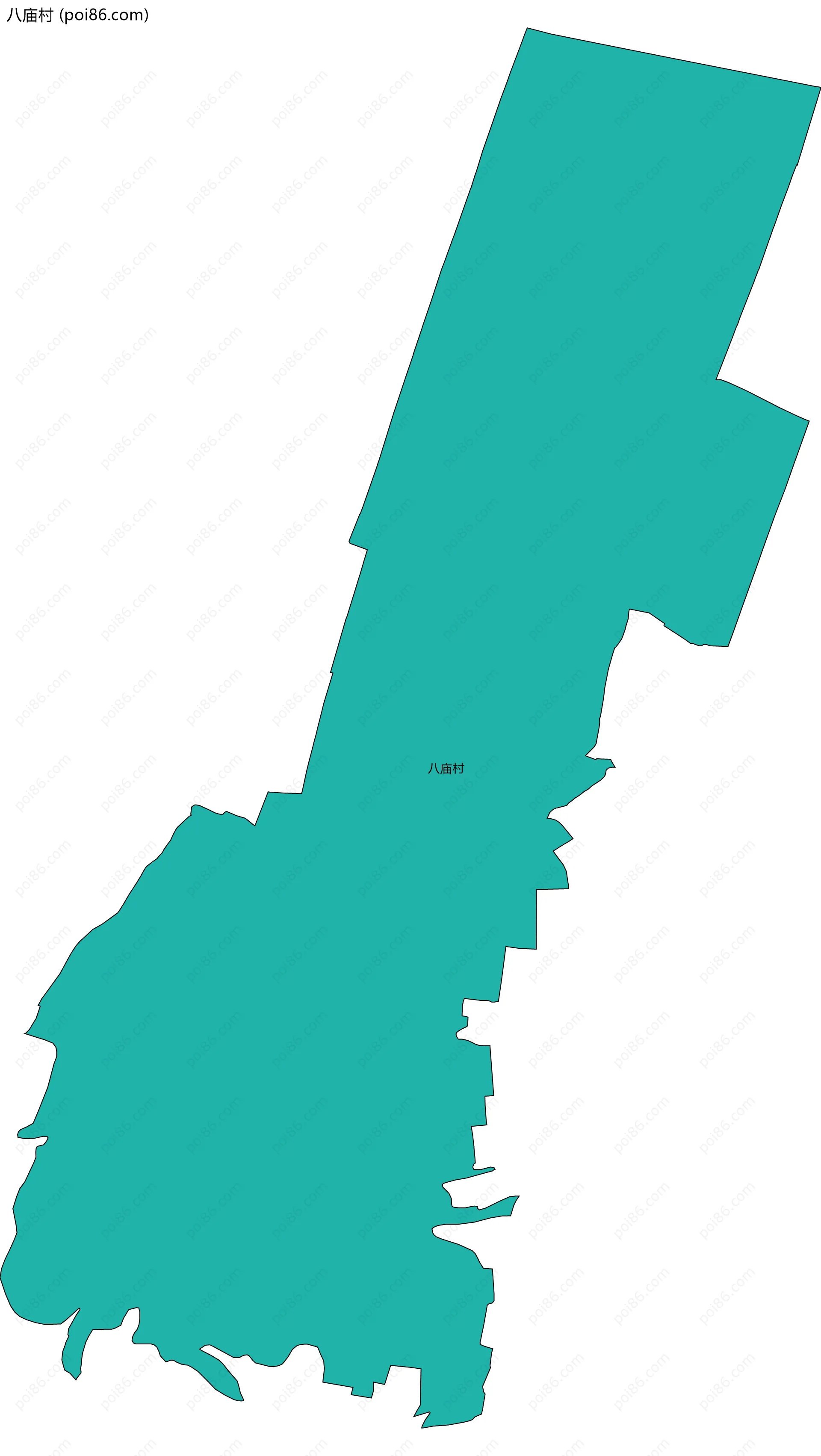 八庙村边界地图