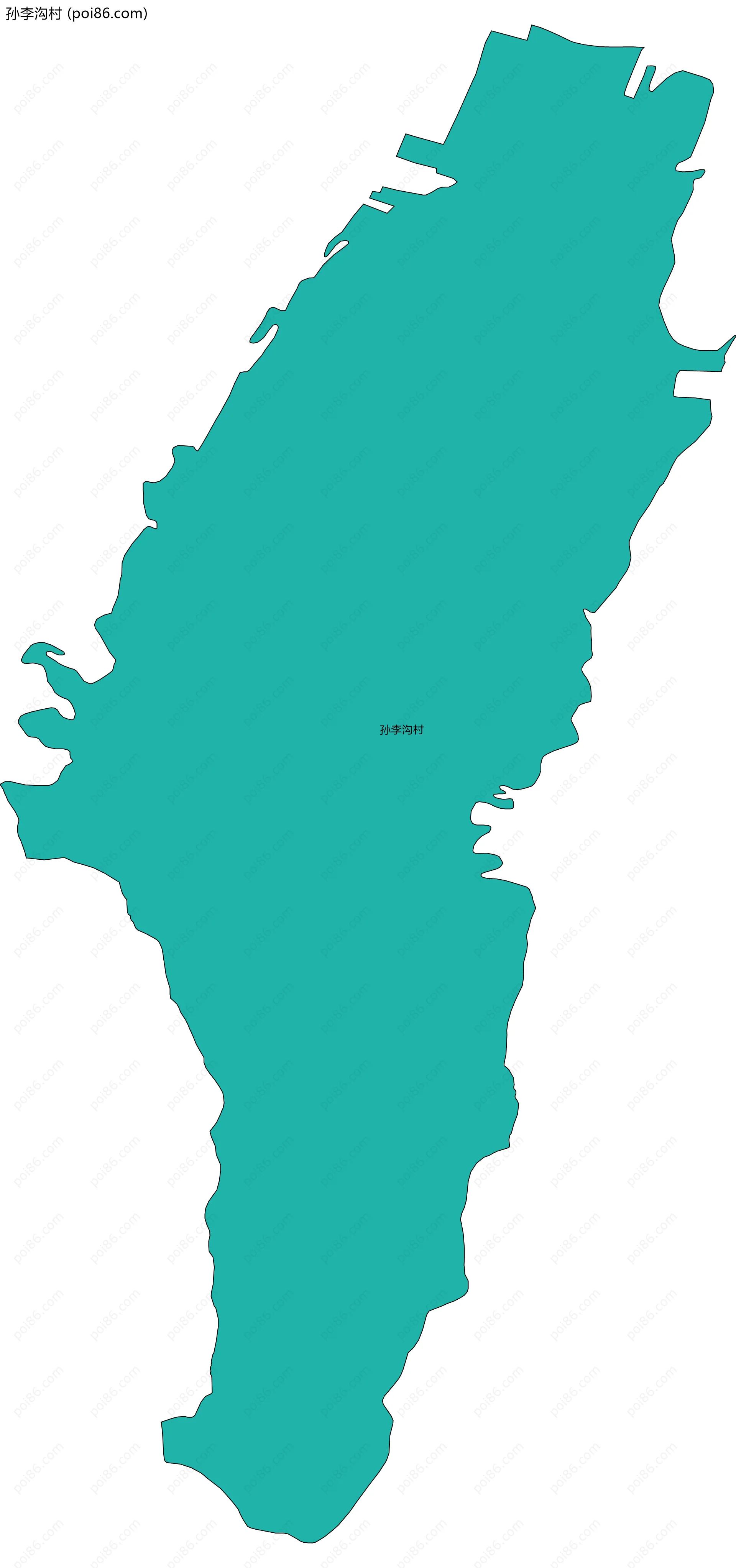 孙李沟村边界地图