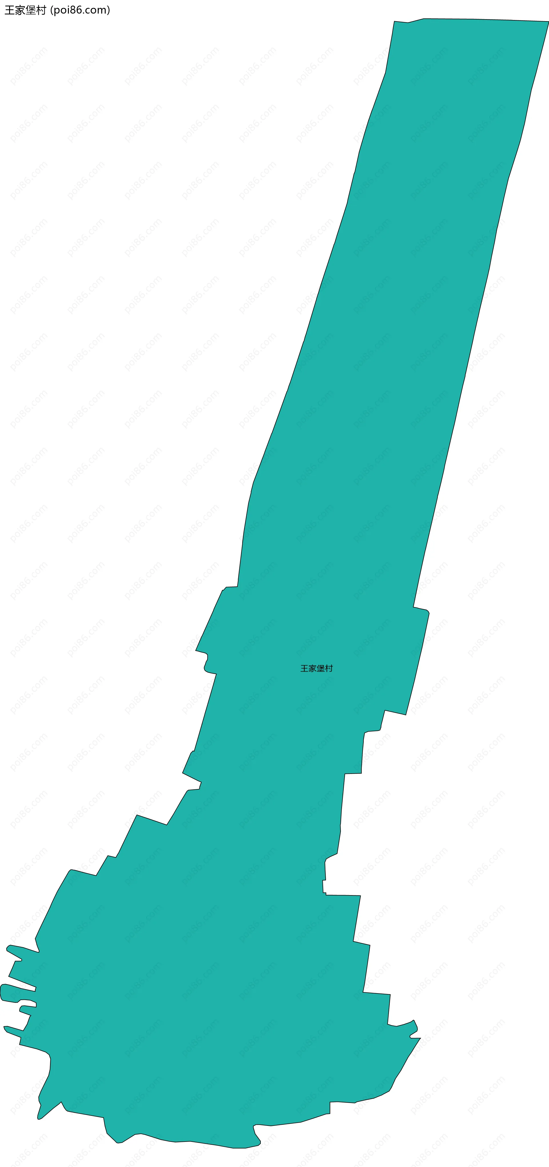 王家堡村边界地图