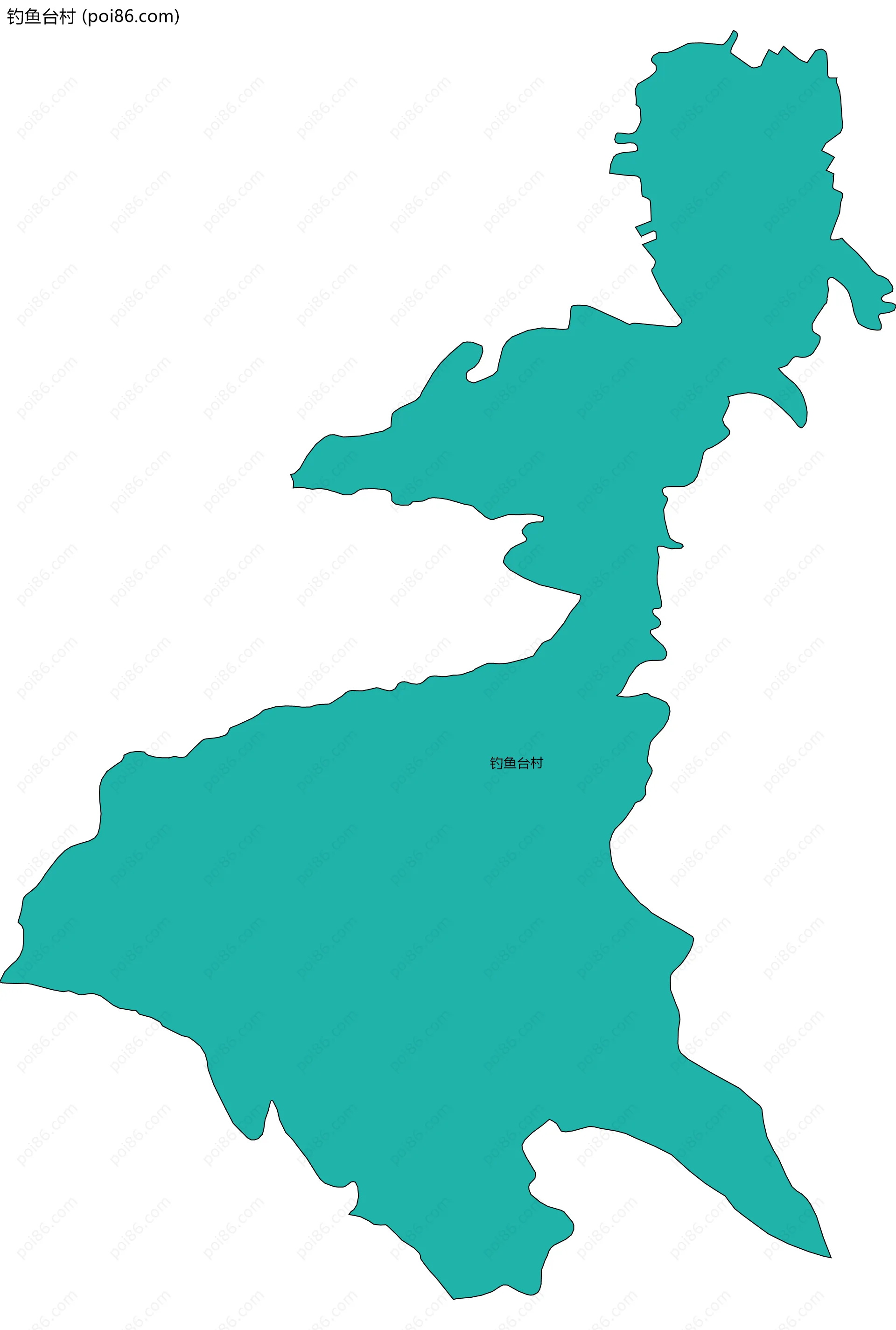 钓鱼台村边界地图