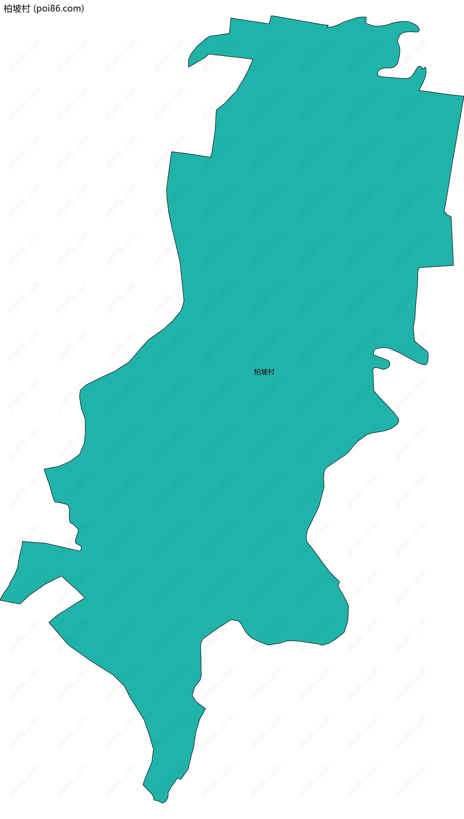 柏坡村边界地图