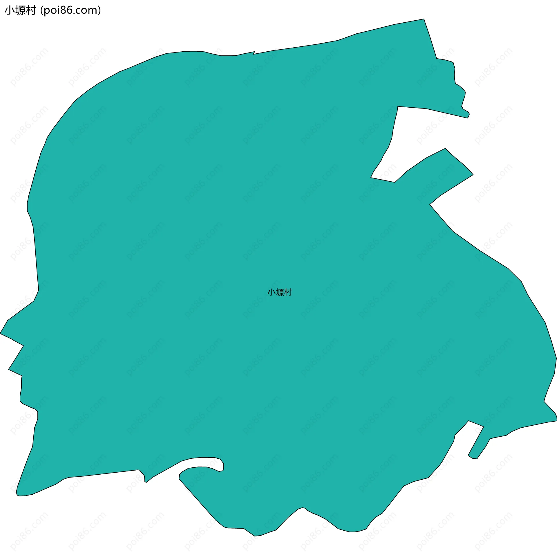 小塬村边界地图