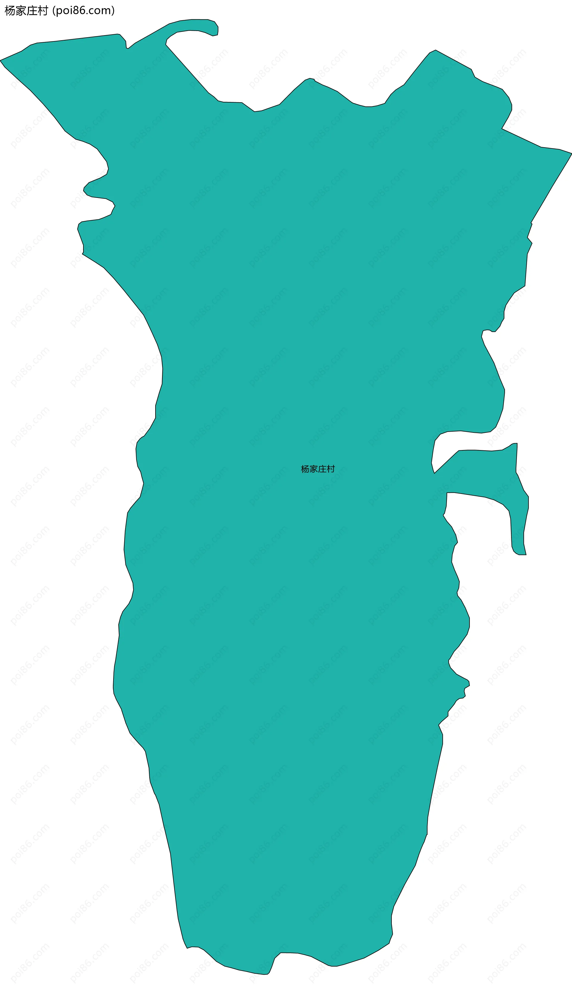 杨家庄村边界地图