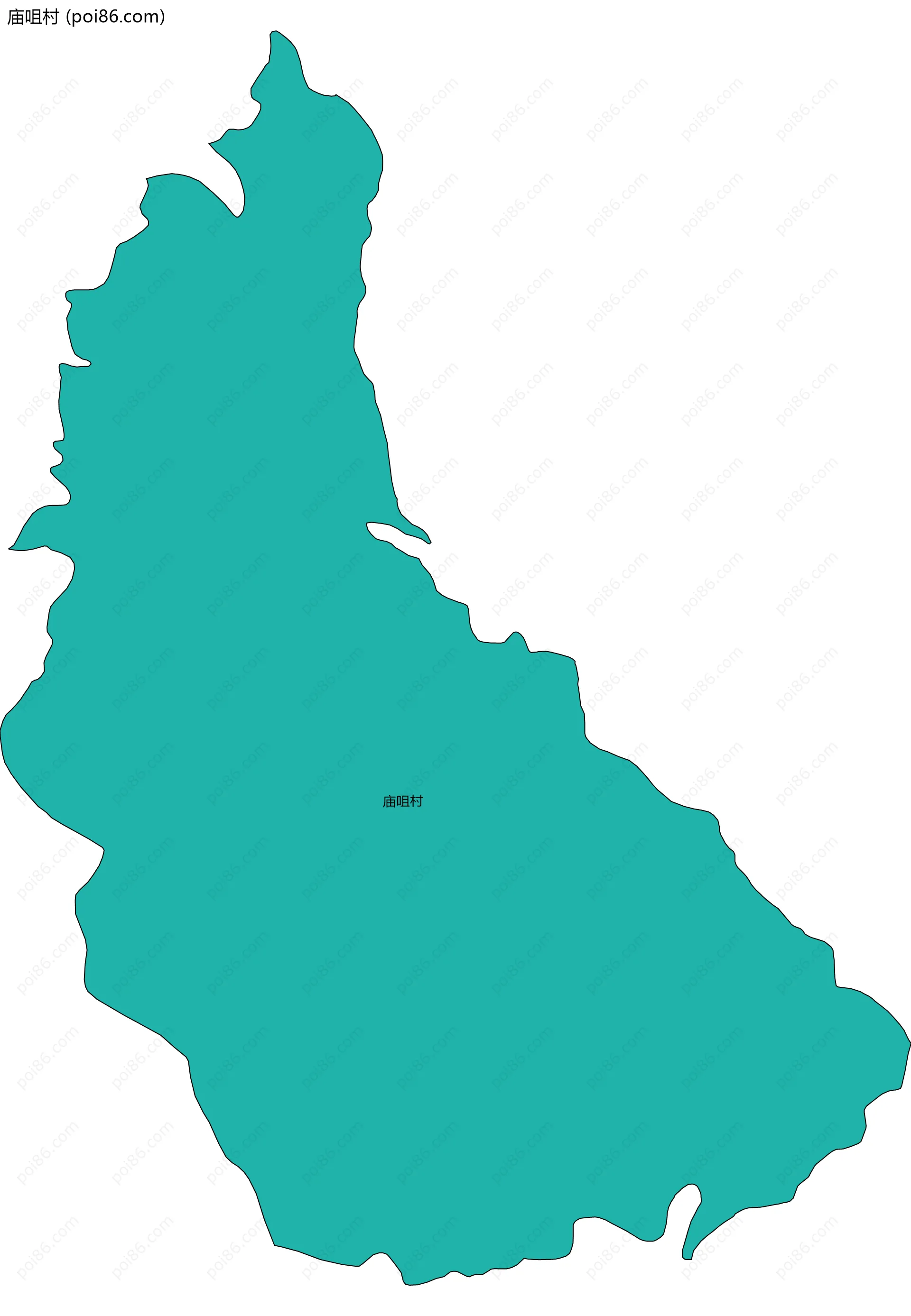 庙咀村边界地图