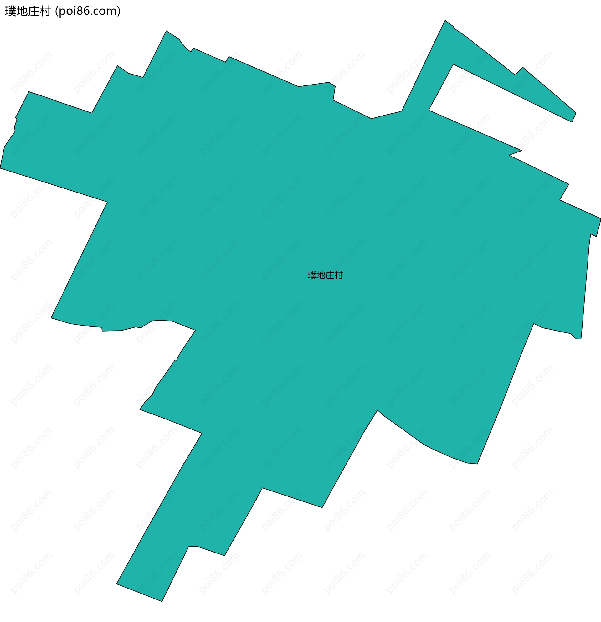 璞地庄村边界地图