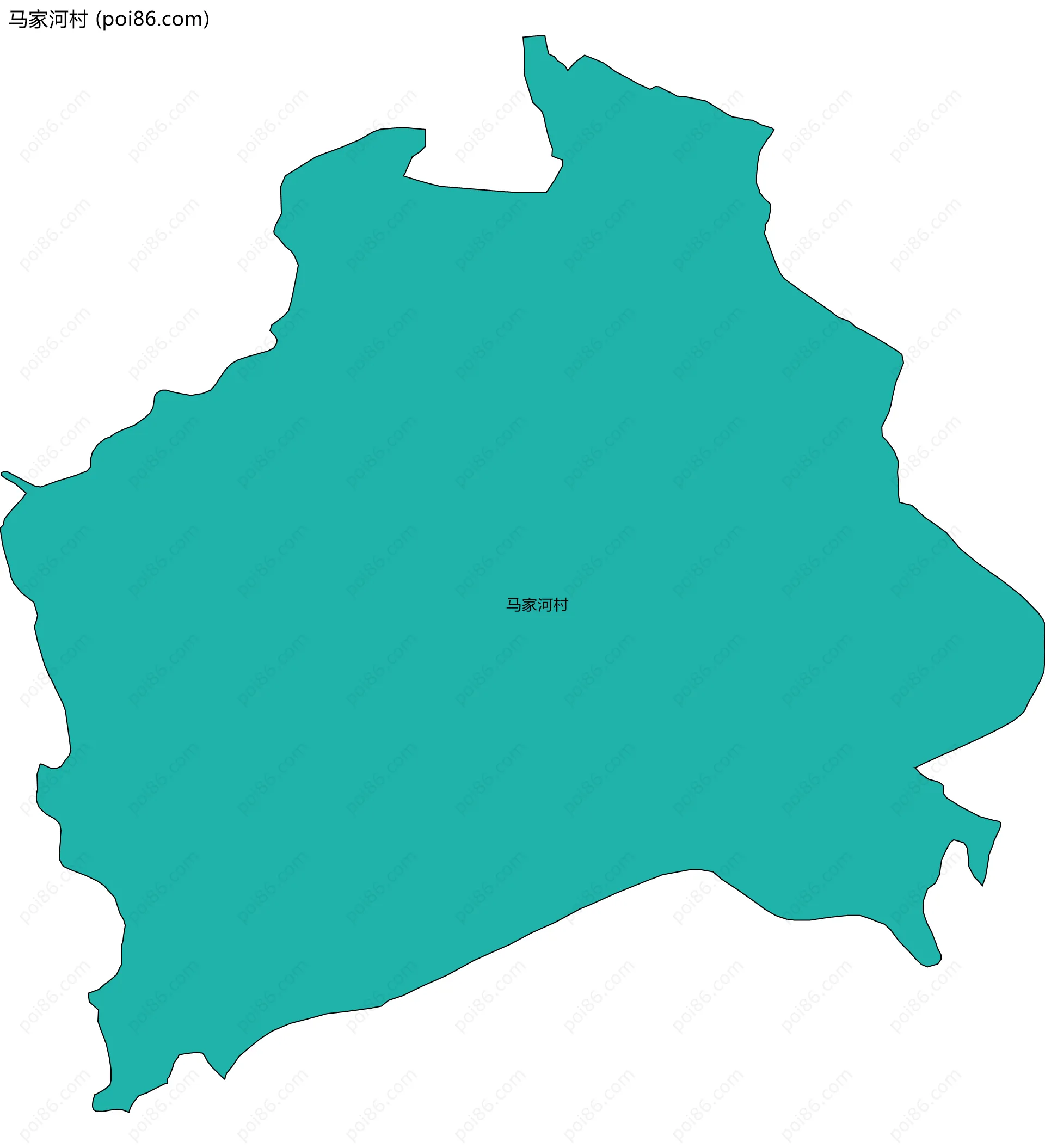 马家河村边界地图