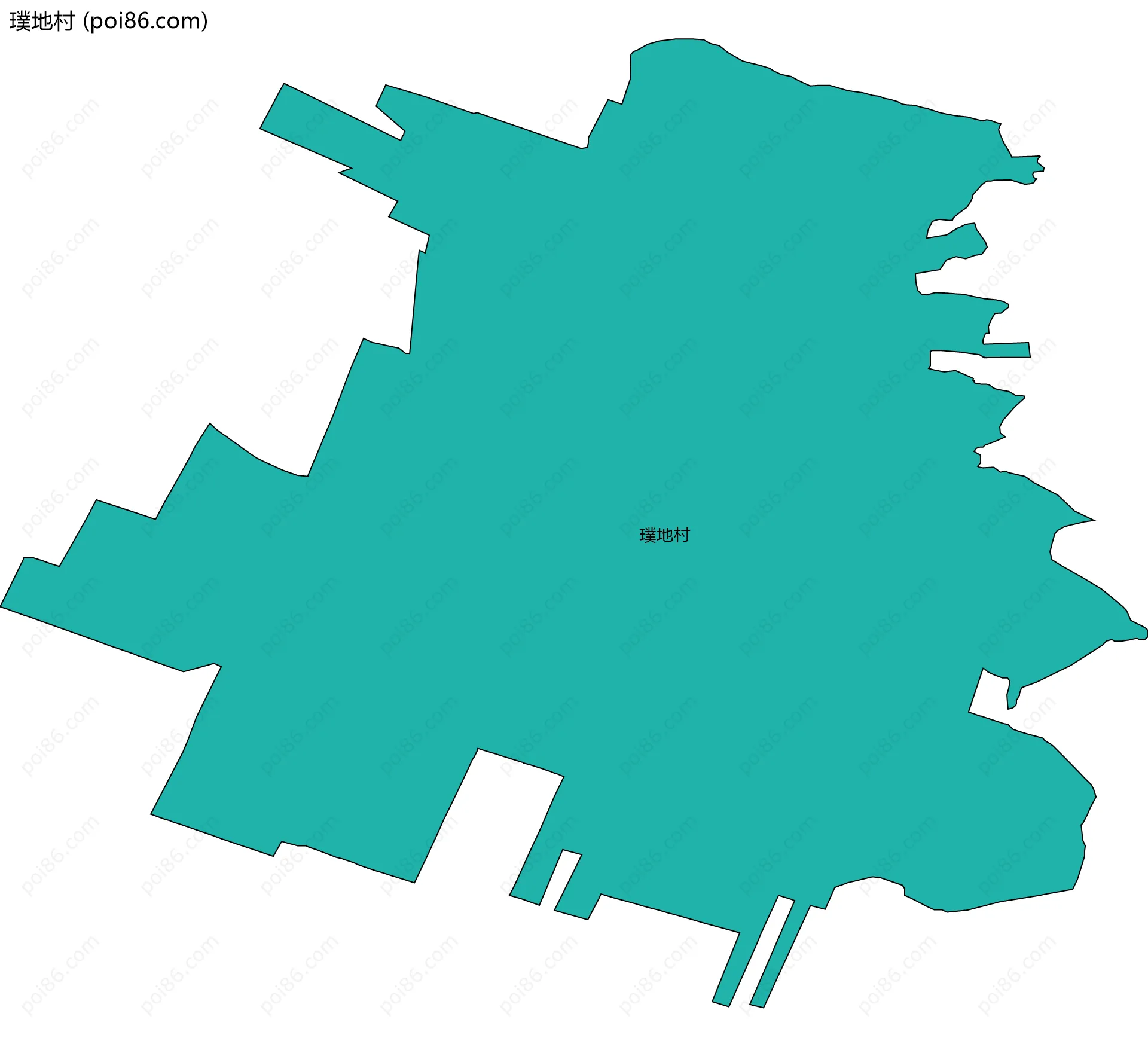 璞地村边界地图