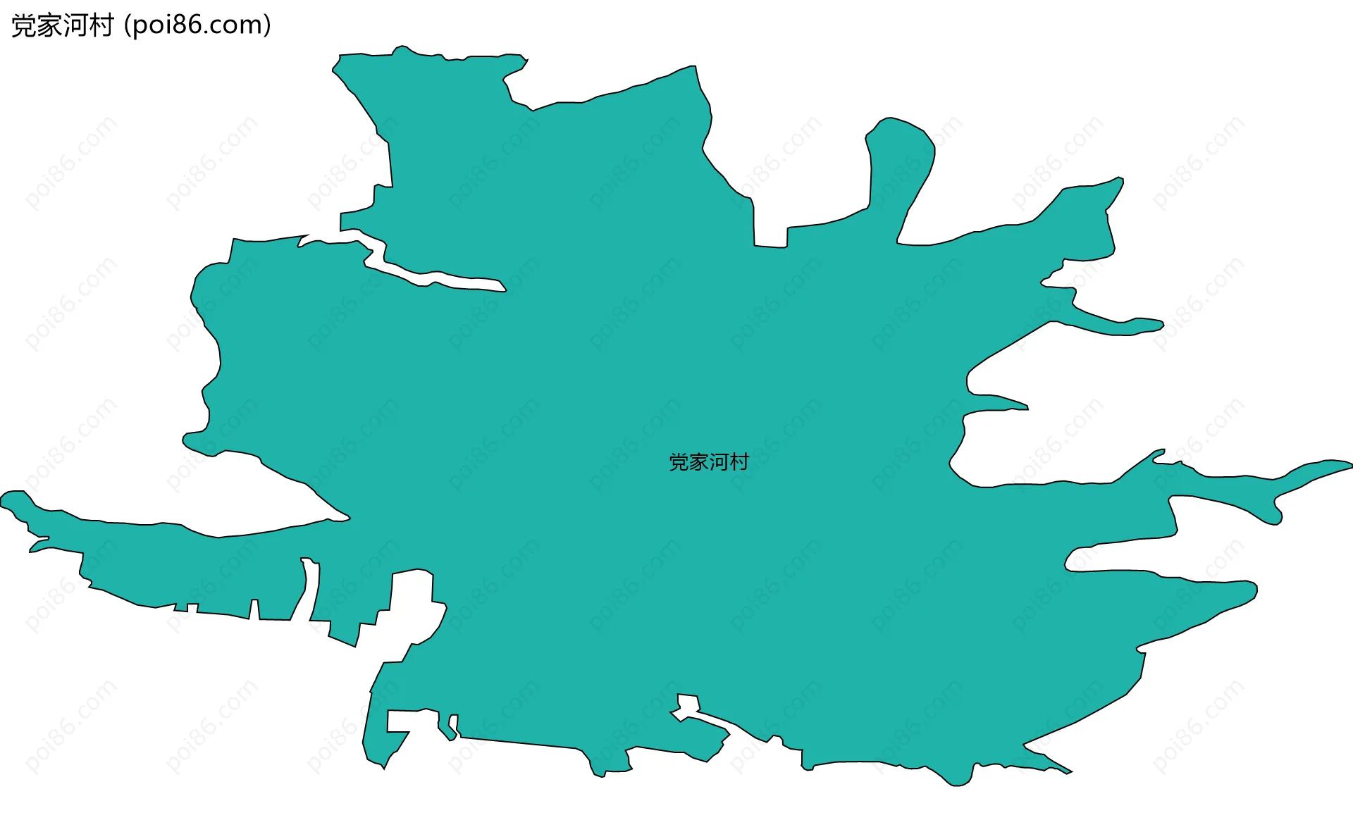 党家河村边界地图