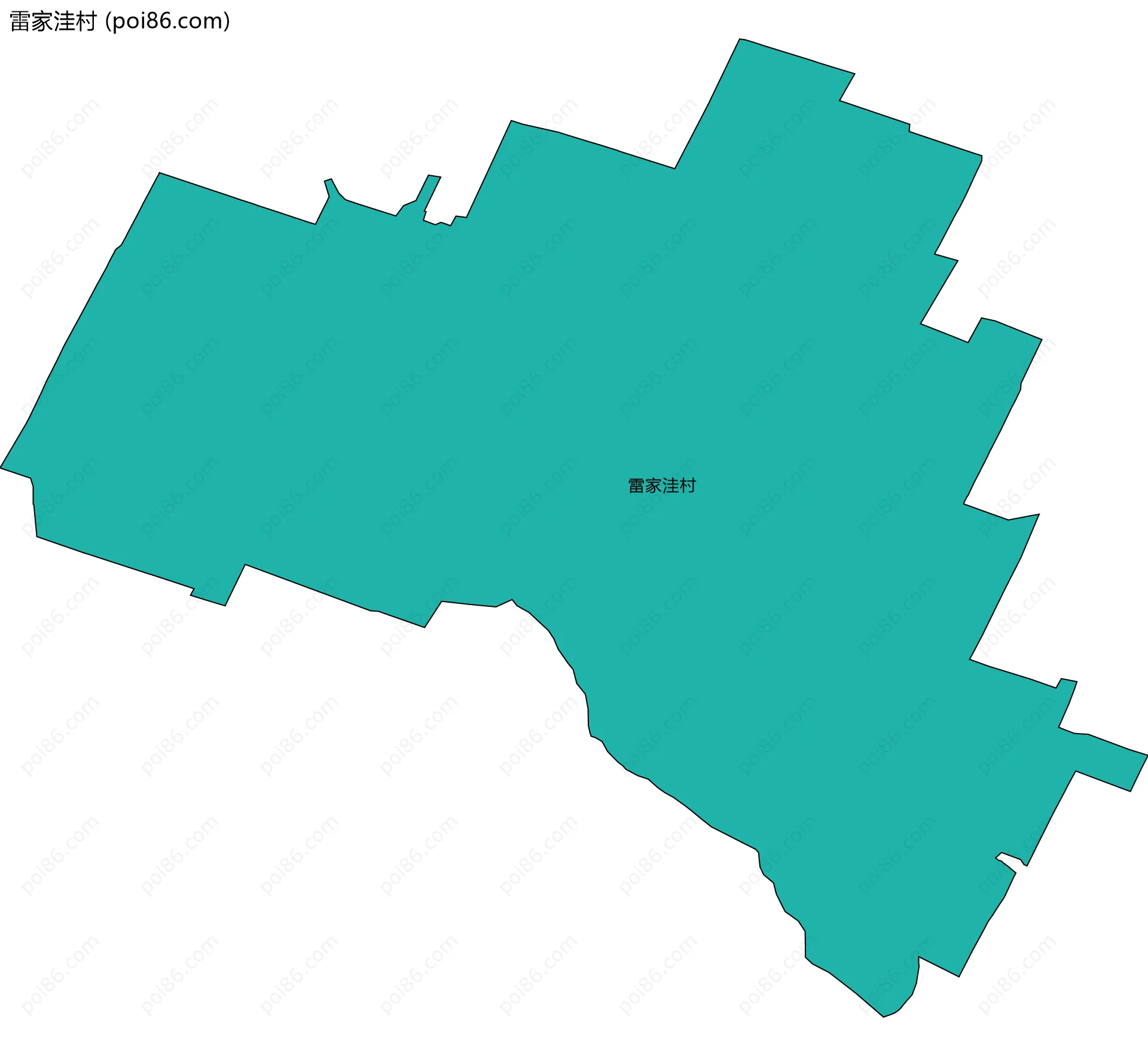 雷家洼村边界地图