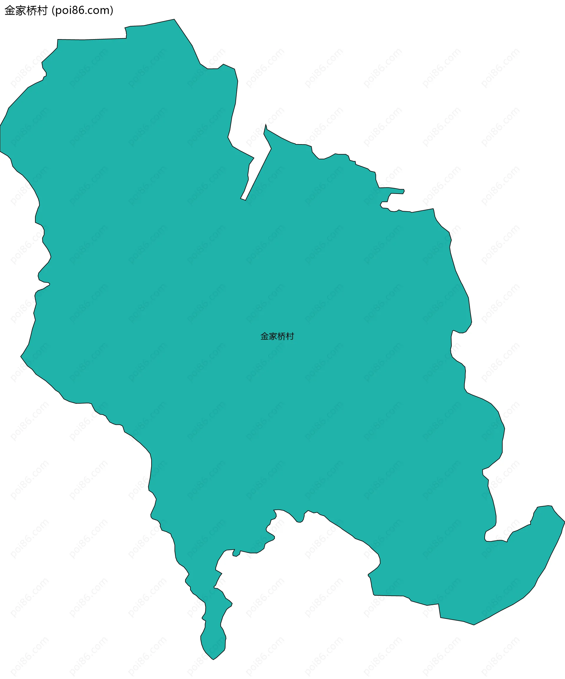 金家桥村边界地图