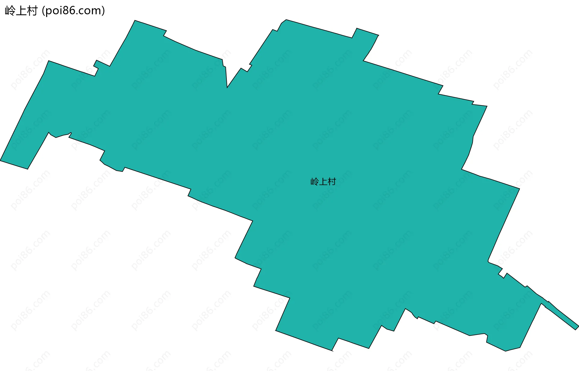 岭上村边界地图
