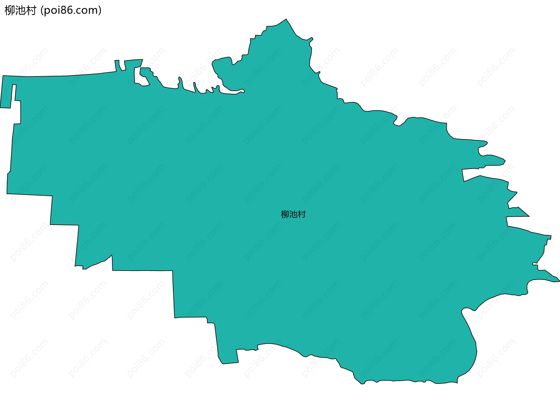 柳池村边界地图