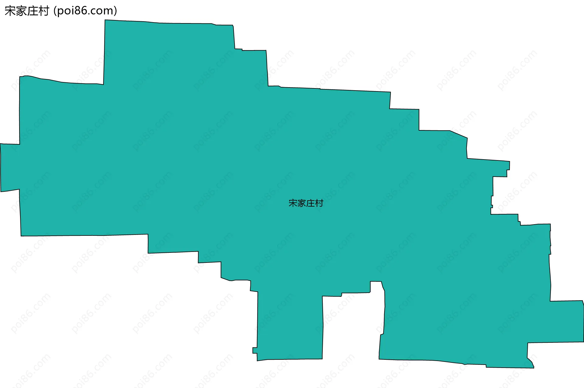 宋家庄村边界地图