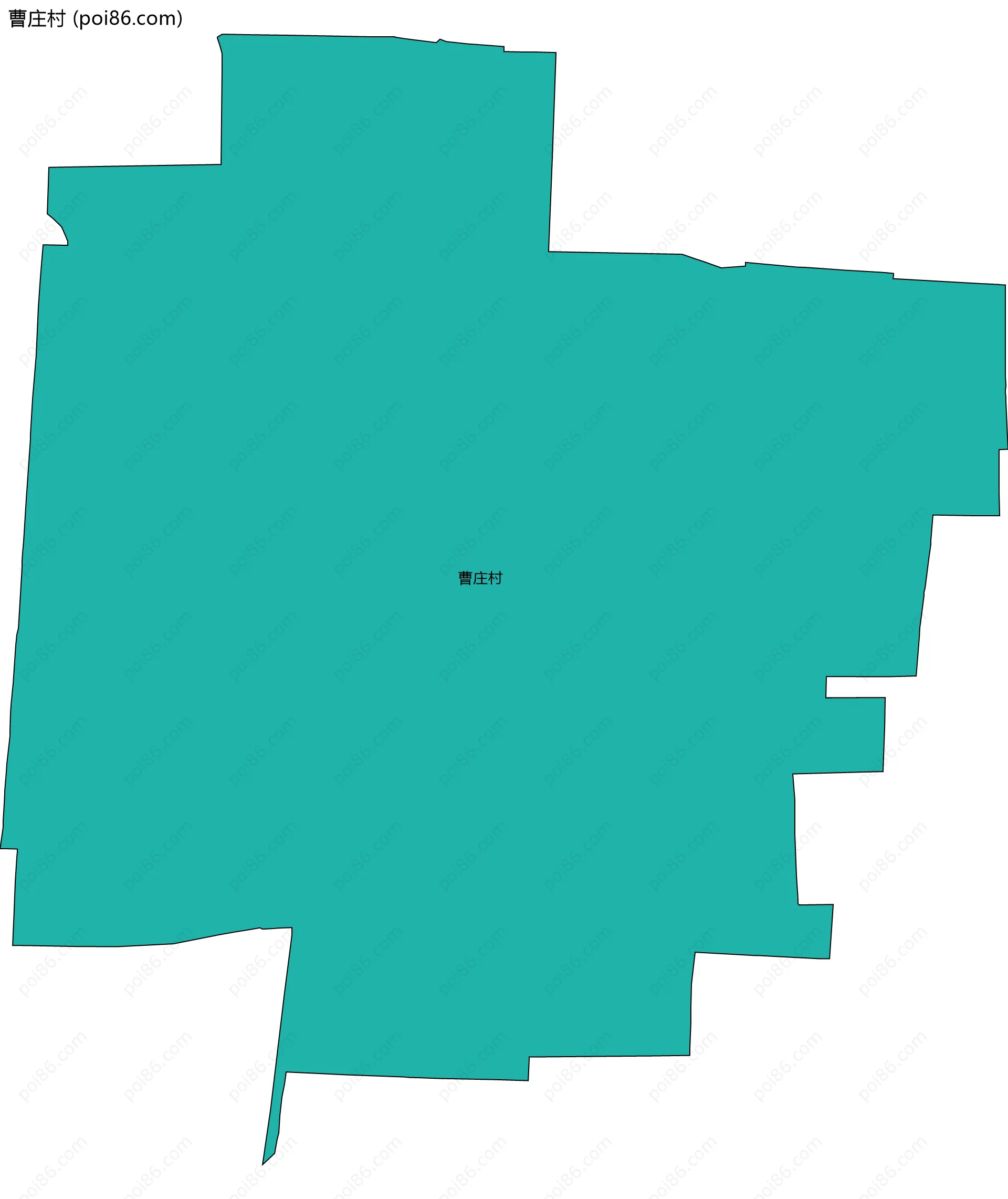 曹庄村边界地图
