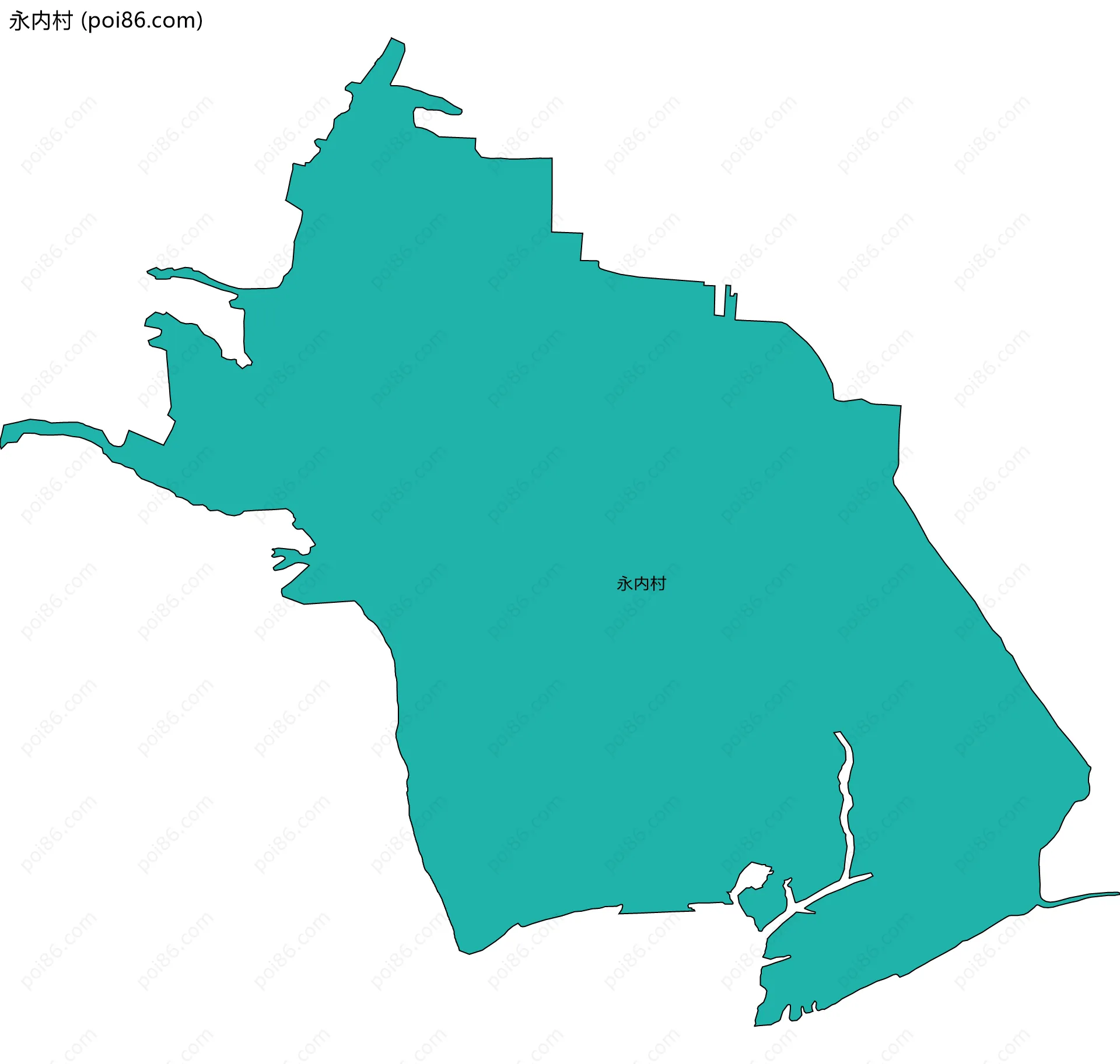 永内村边界地图