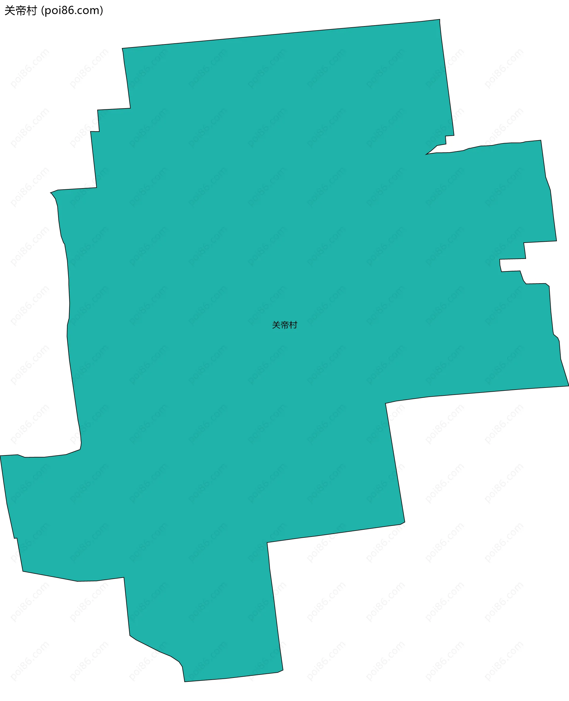关帝村边界地图
