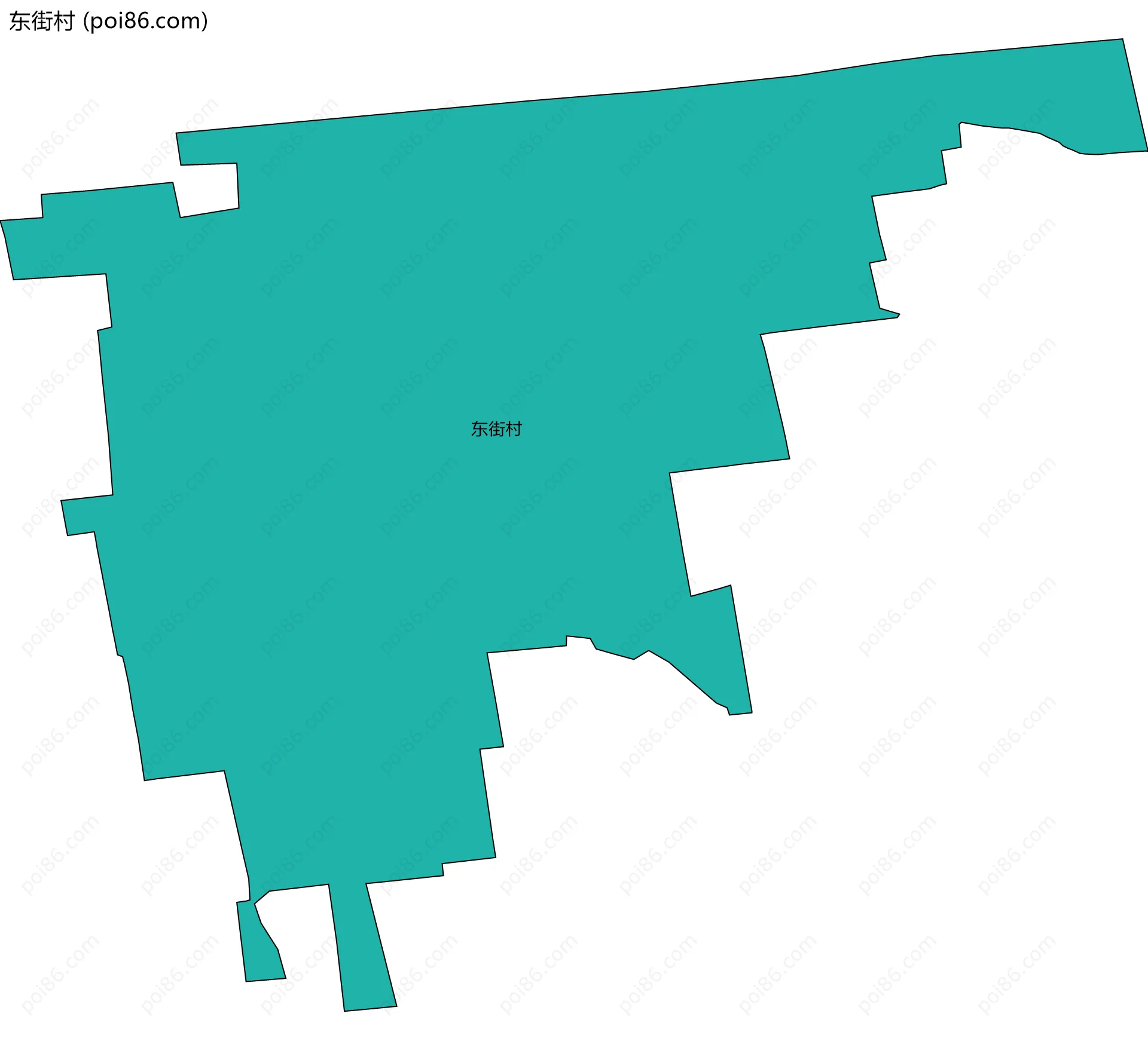 东街村边界地图