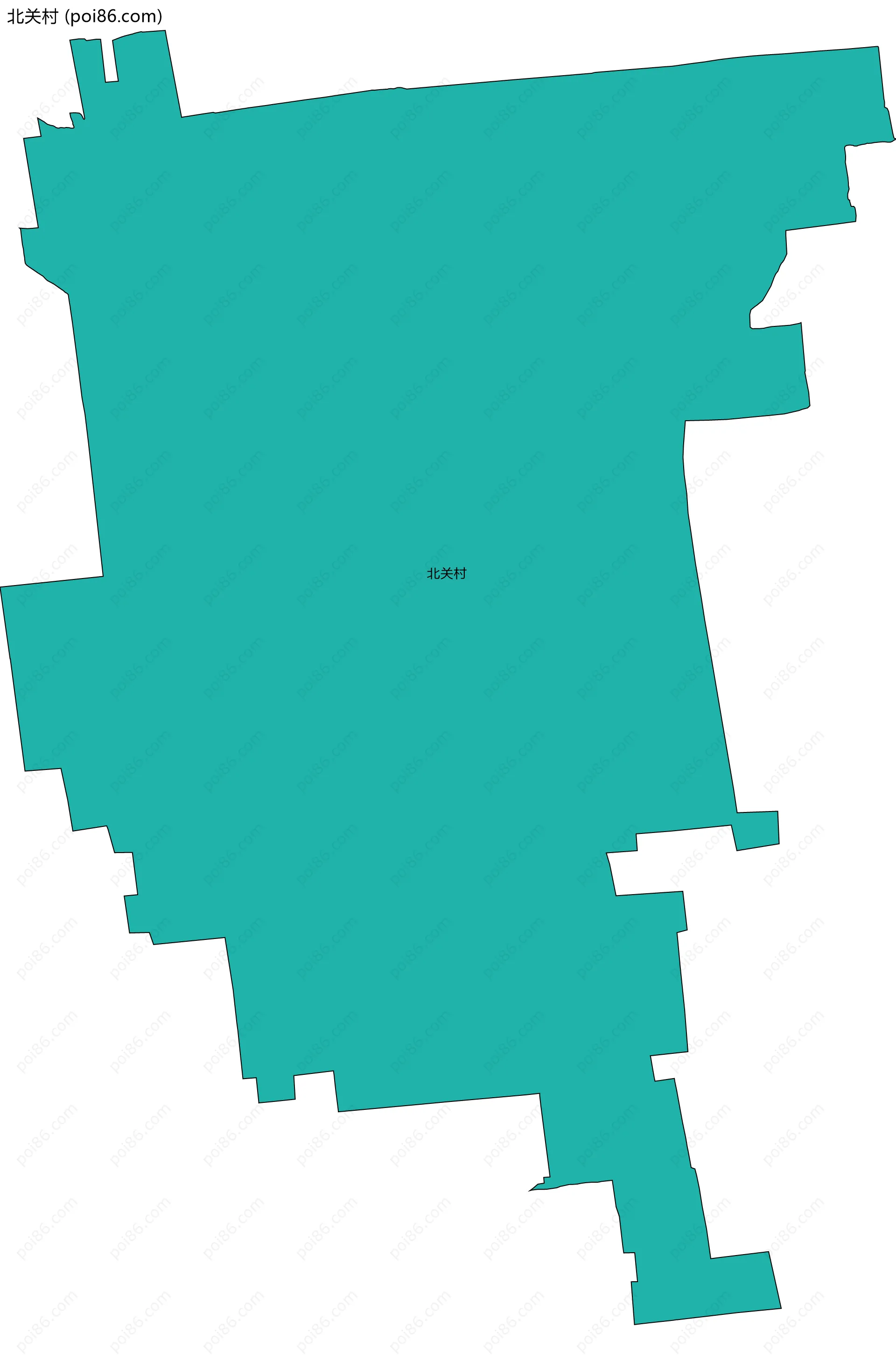 北关村边界地图