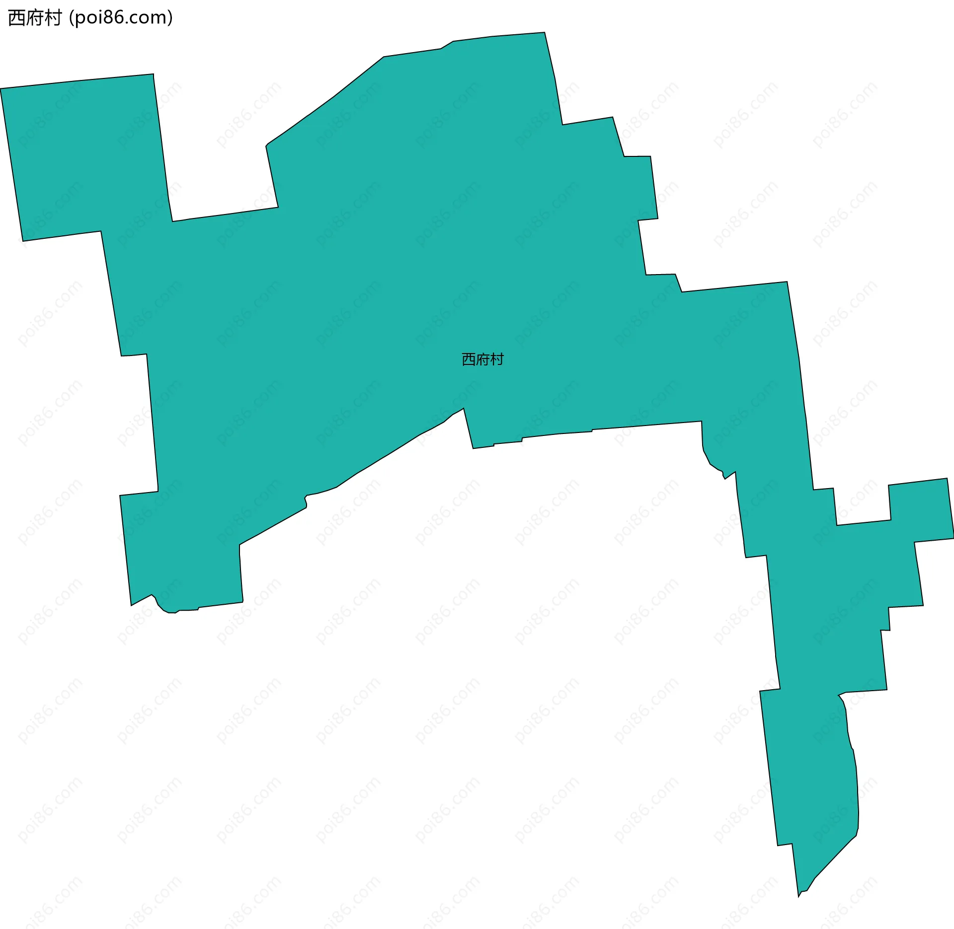 西府村边界地图