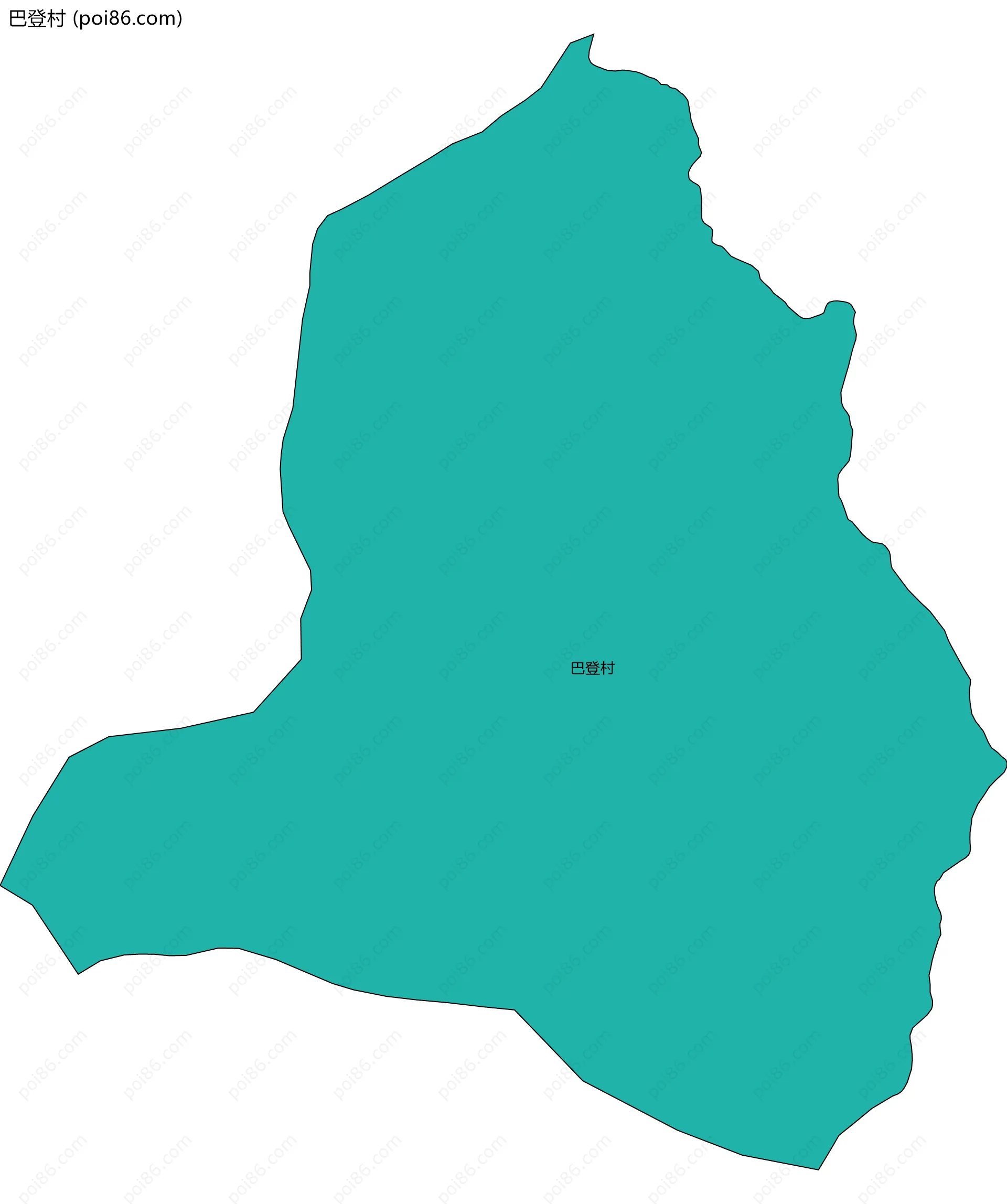 巴登村边界地图