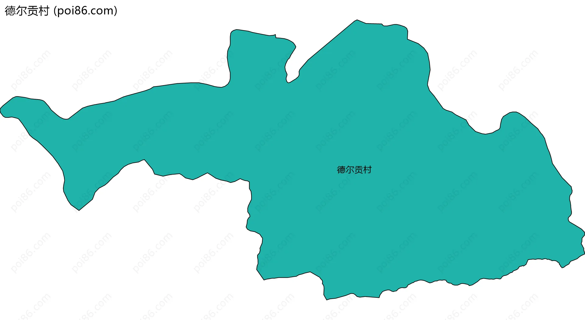 德尔贡村边界地图