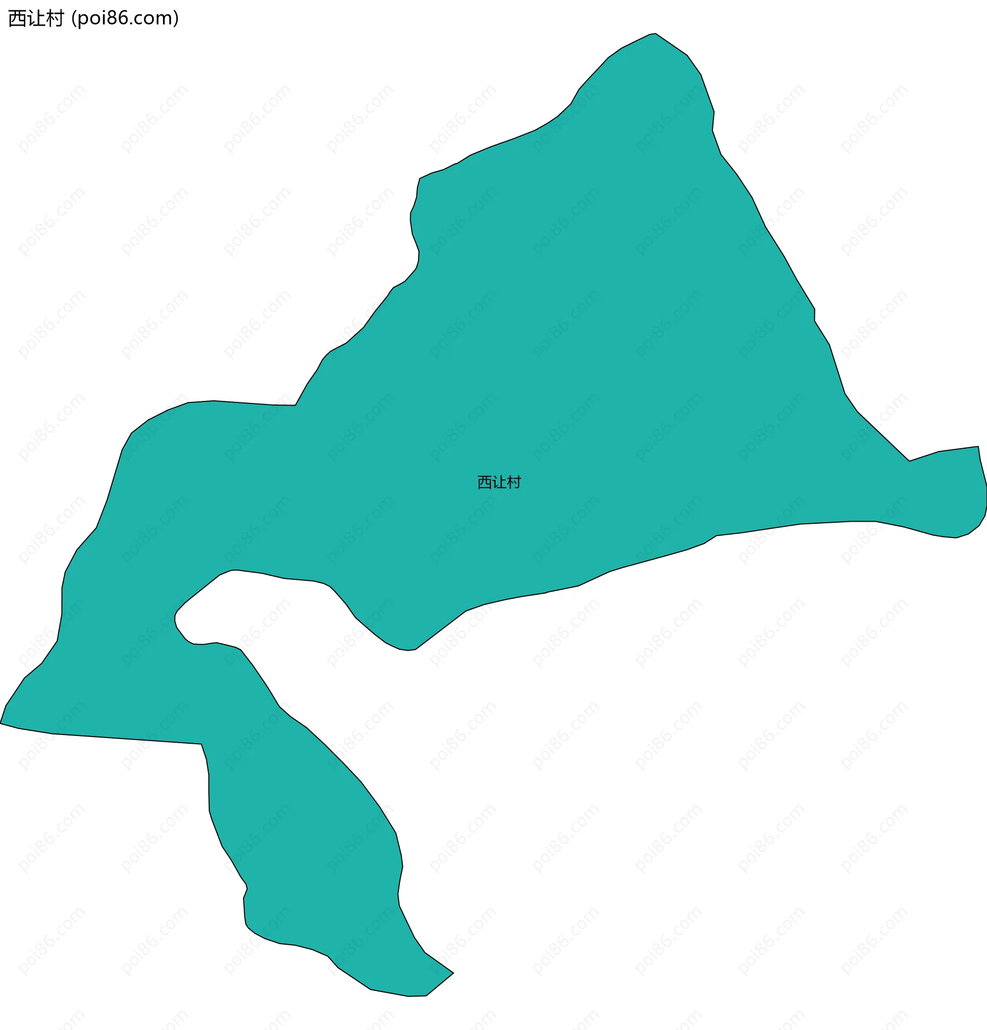 西让村边界地图
