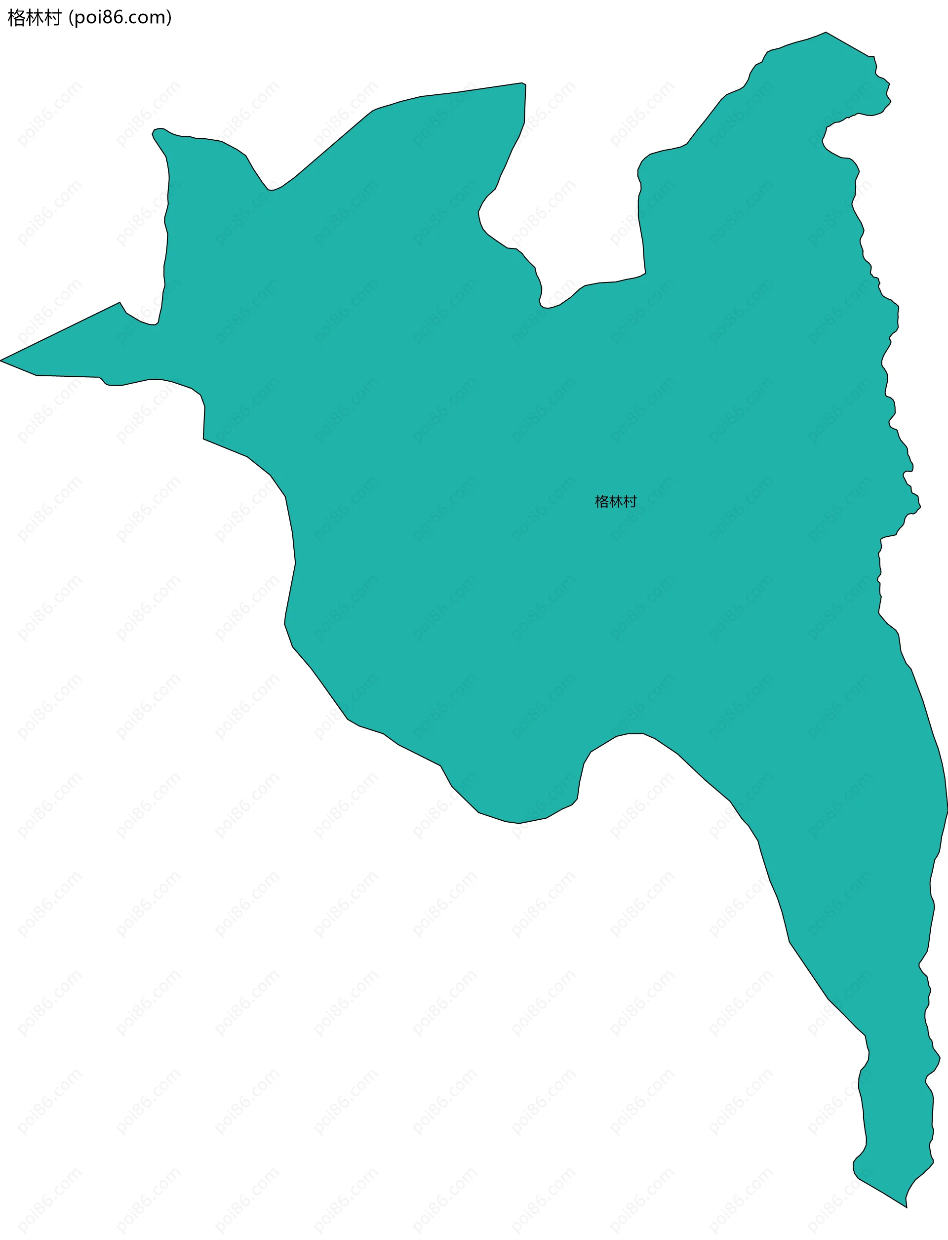 格林村边界地图