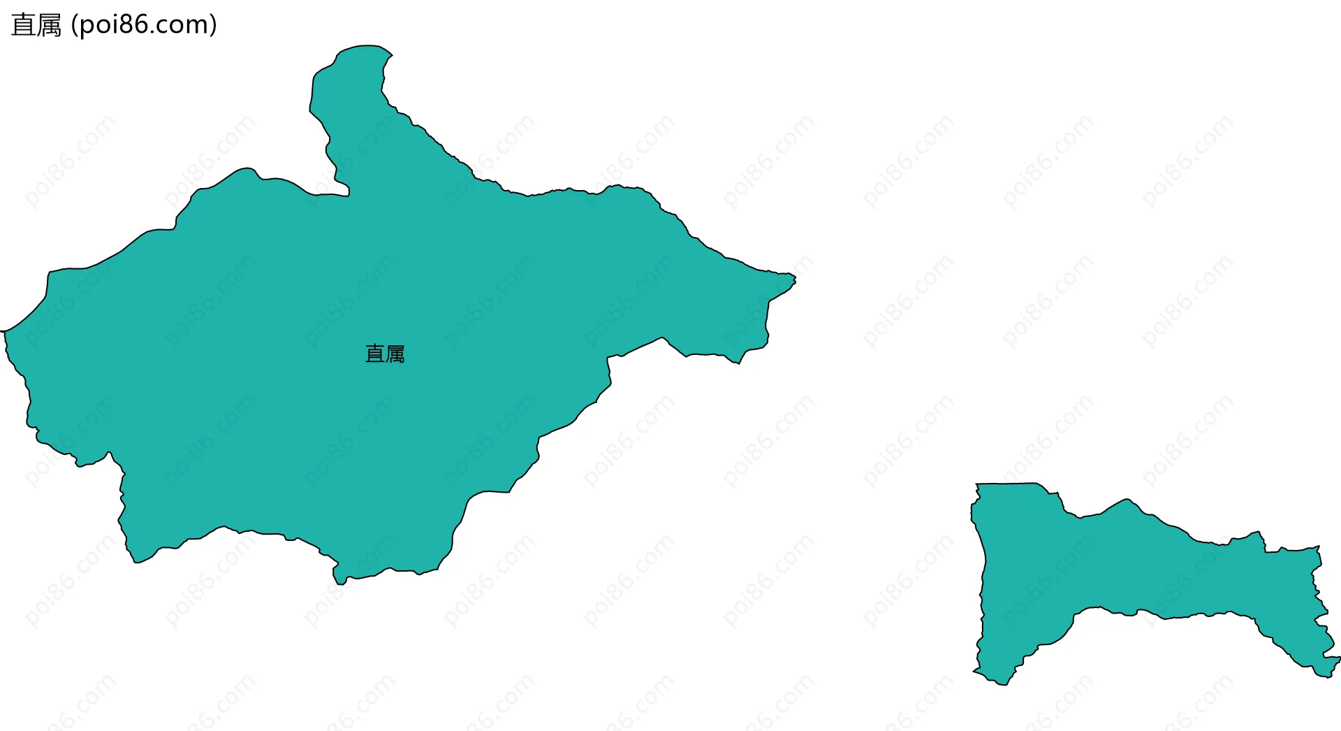 直属边界地图