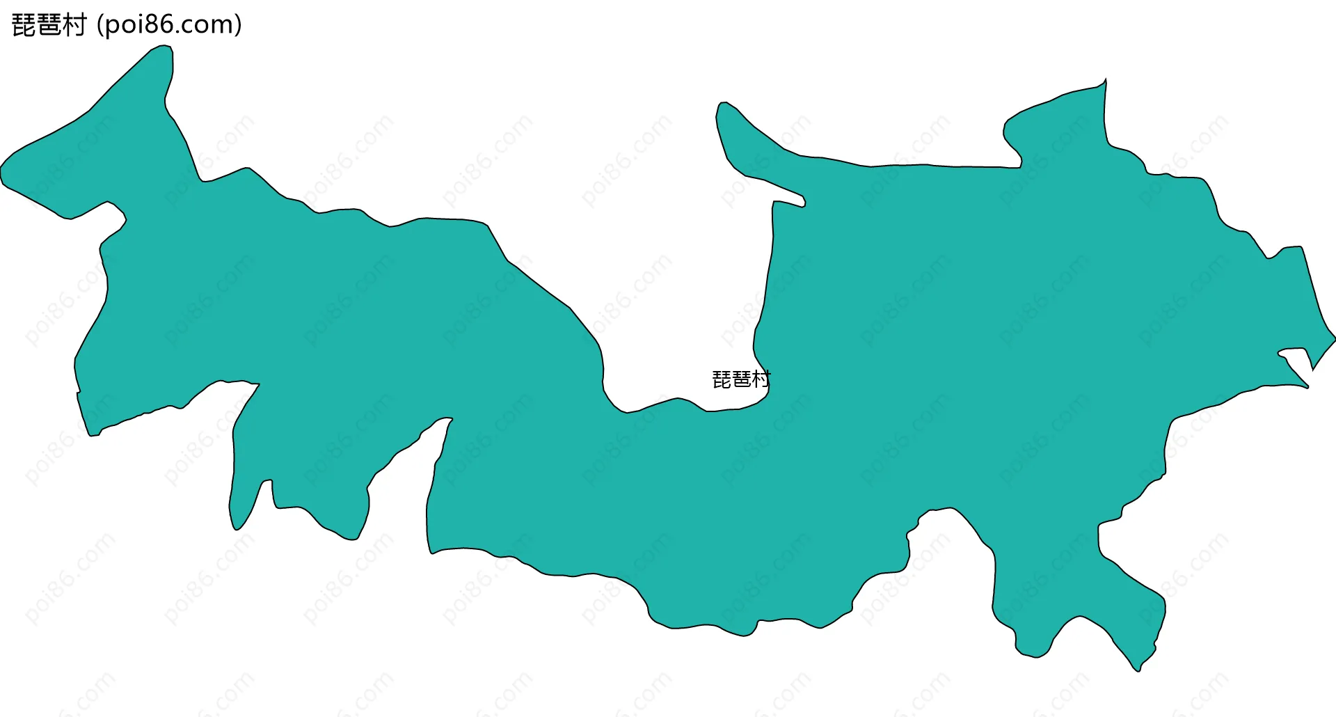 琵琶村边界地图