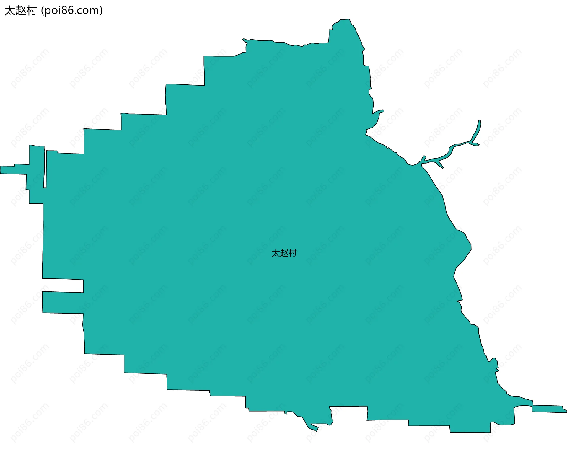 太赵村边界地图