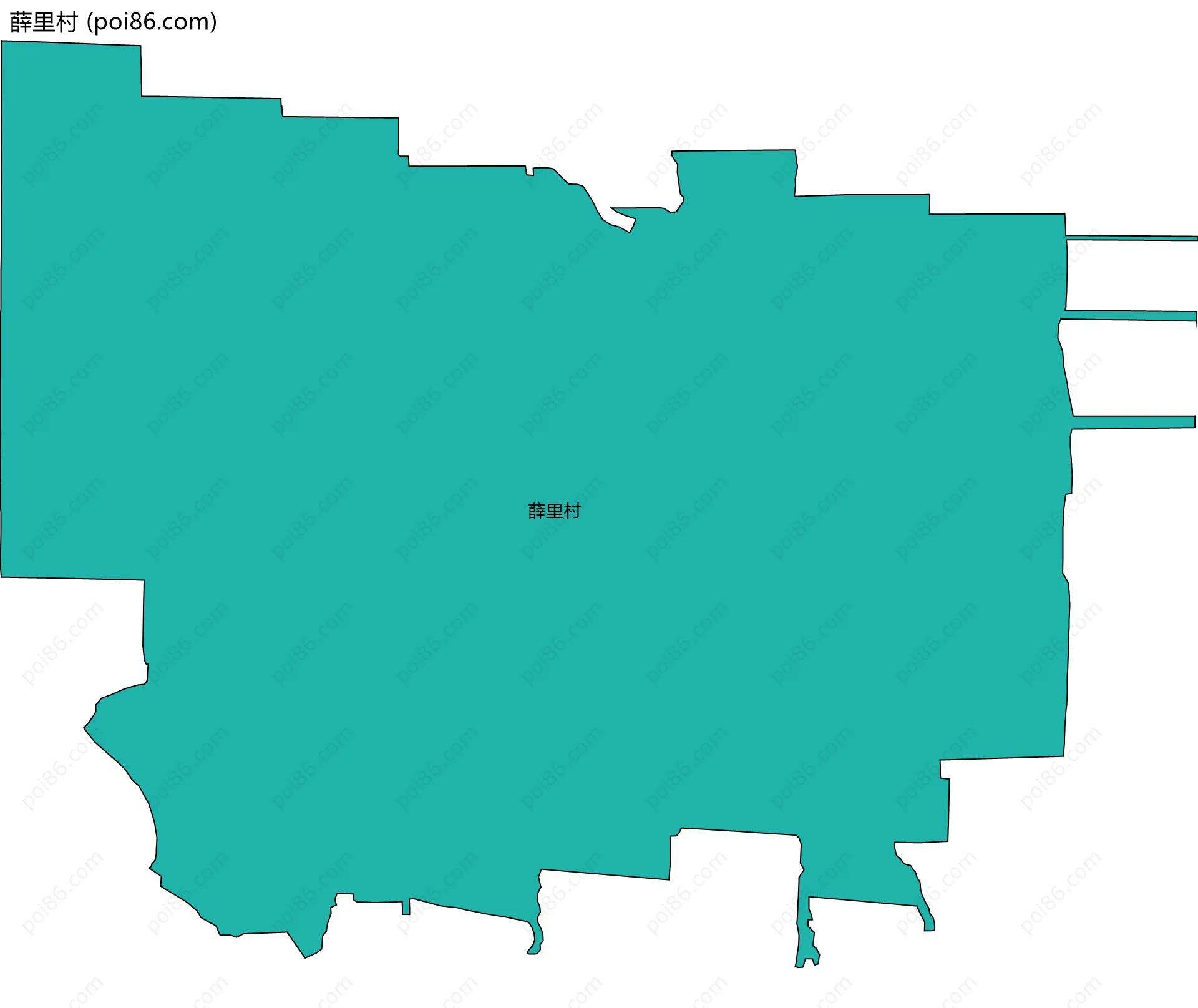 薛里村边界地图