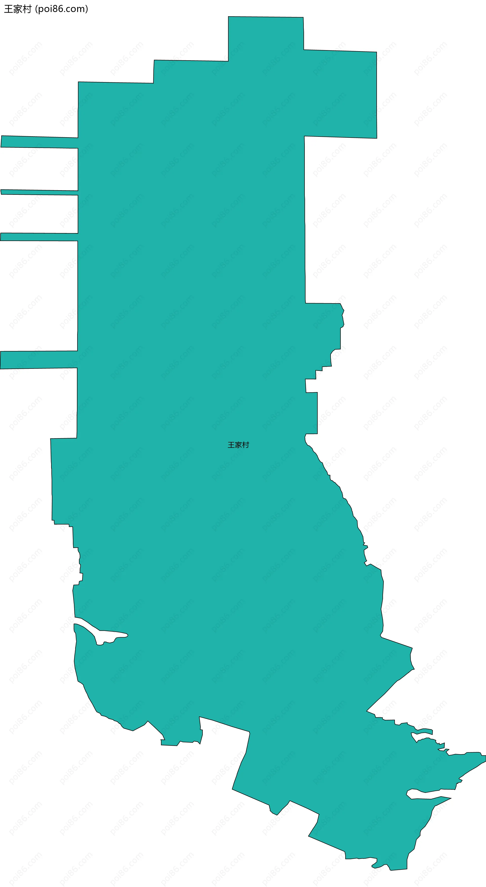 王家村边界地图