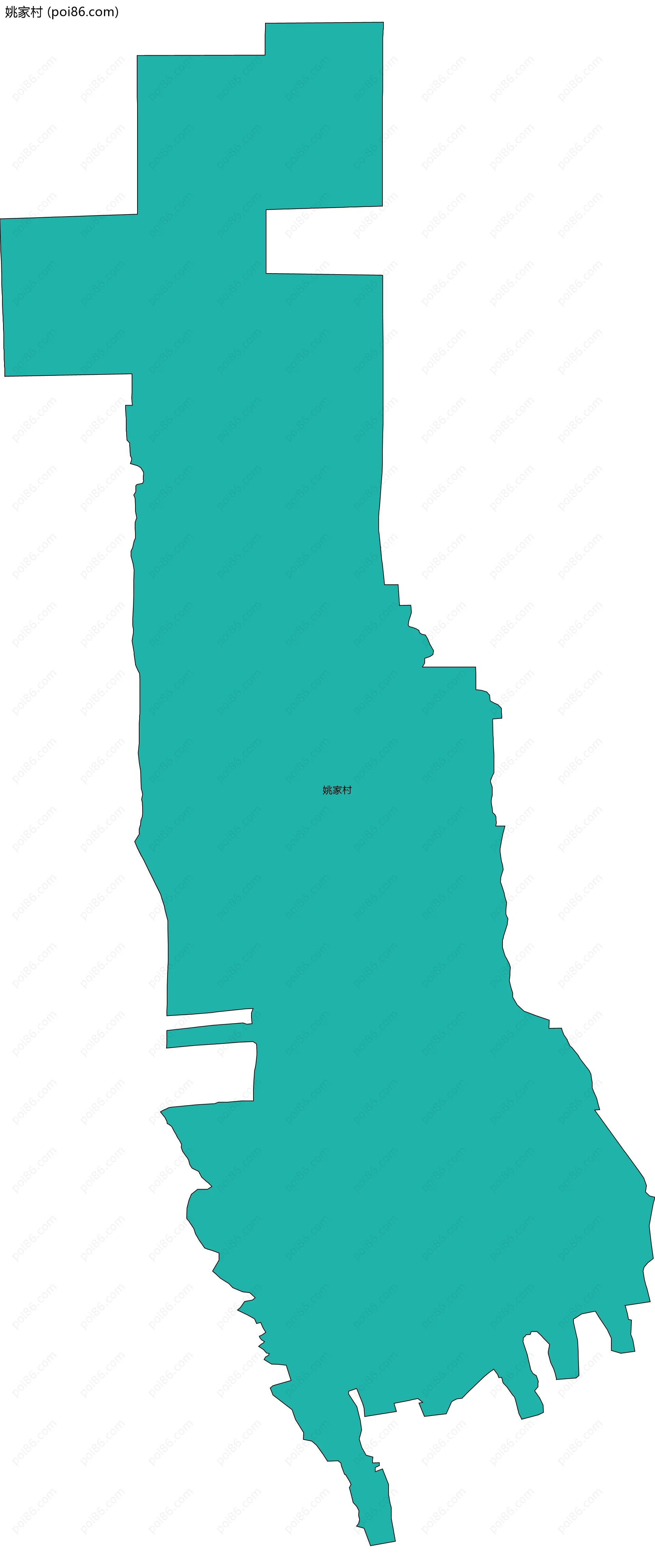 姚家村边界地图